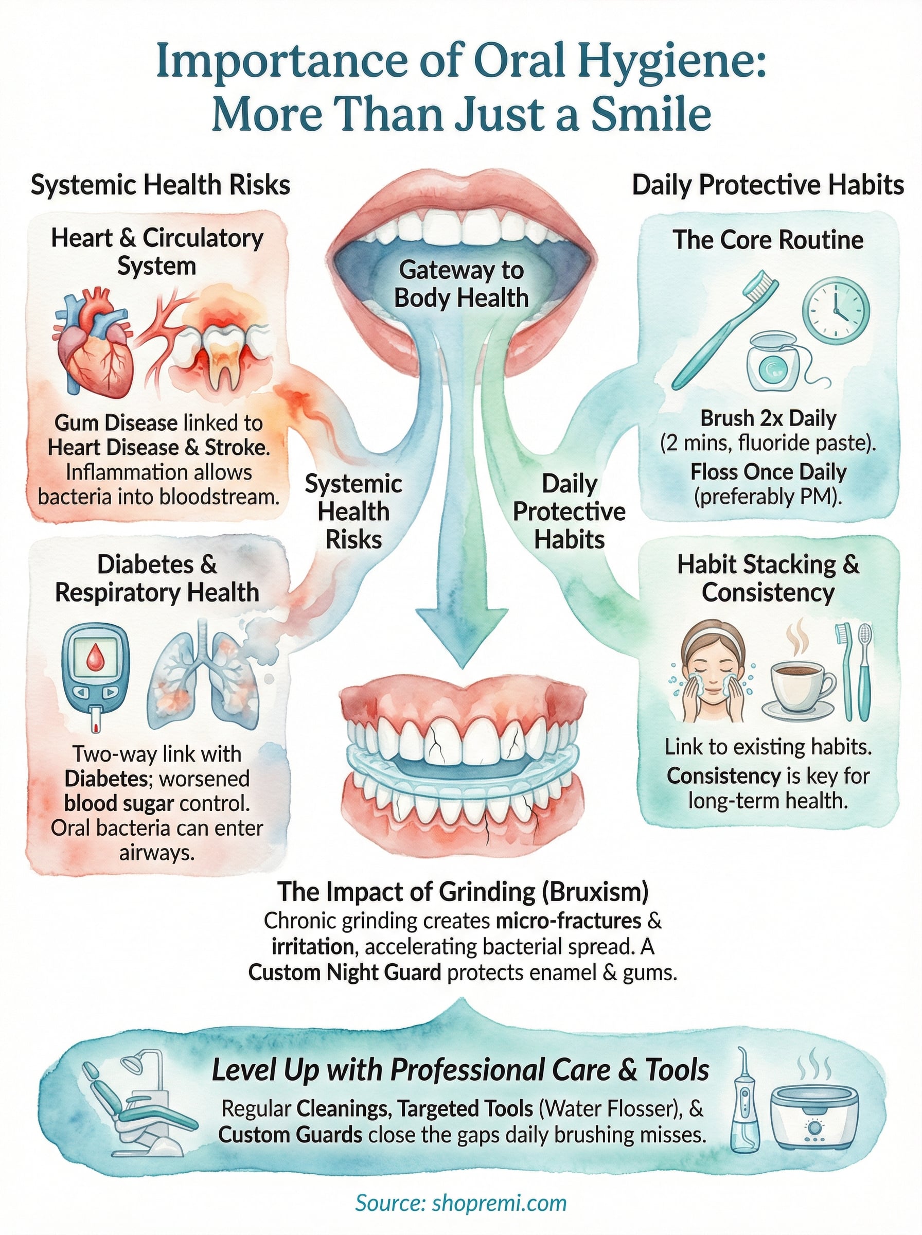 importance of oral hygiene infographic