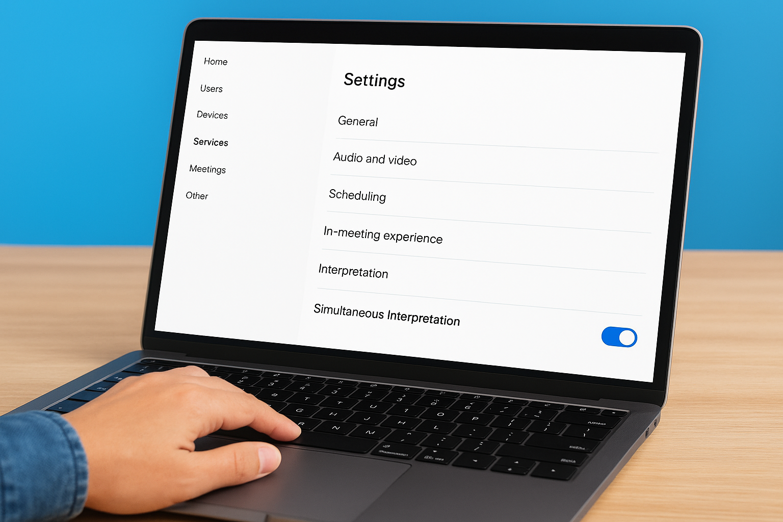Locate the interpretation setting in Control Hub