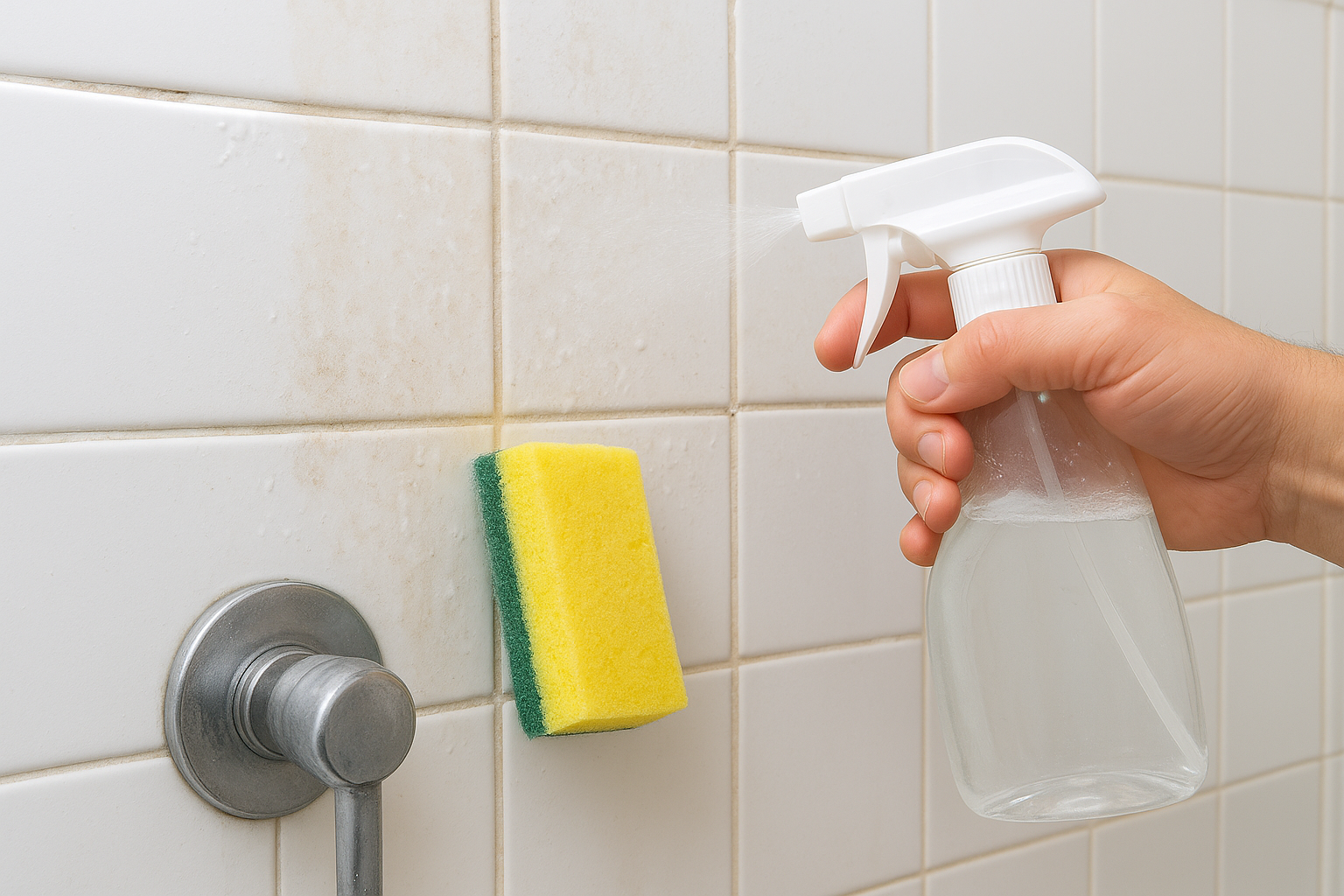 Remove soap scum and hard-water buildup