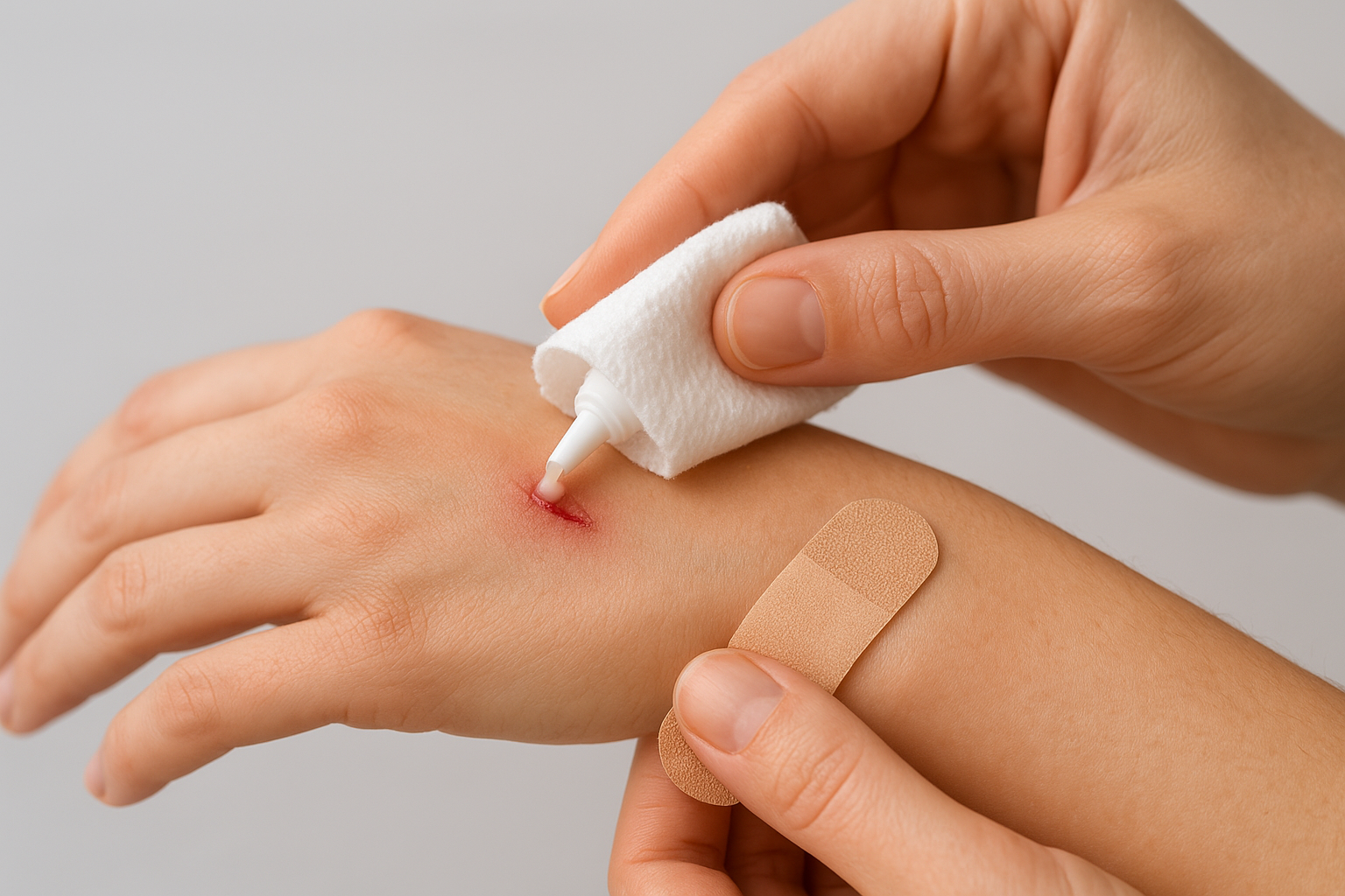 Clean and cover the wound correctly