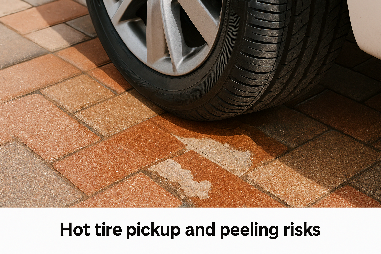 Hot tire pickup and peeling risks