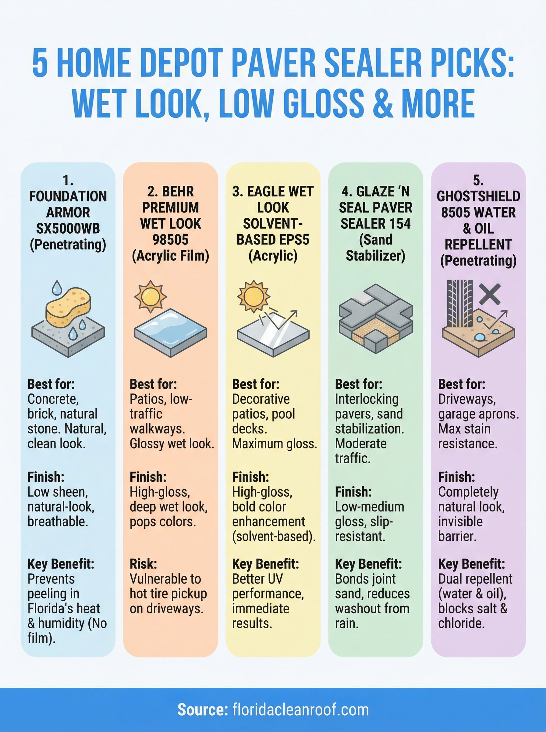 home depot paver sealer infographic