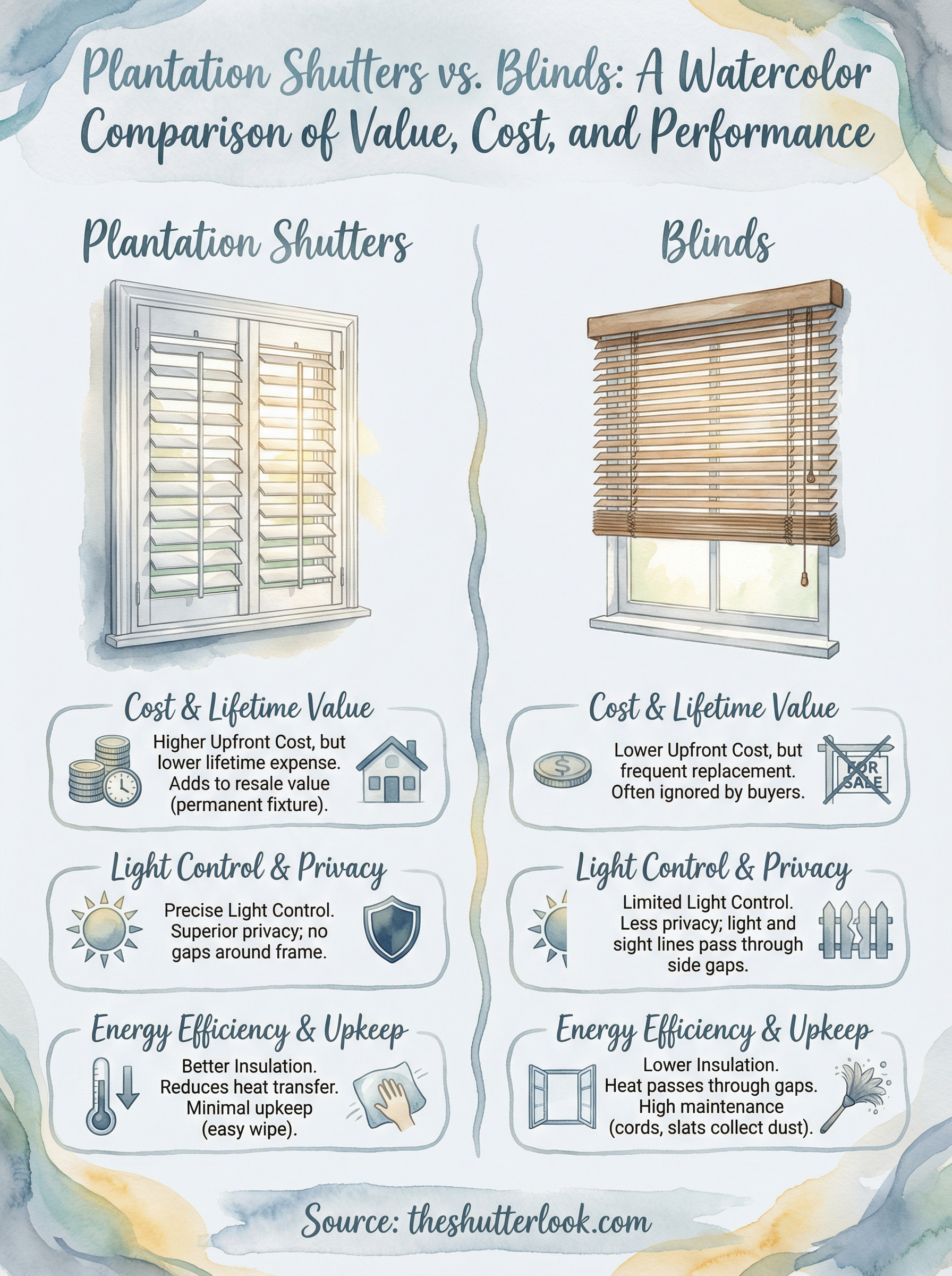 plantation shutters vs blinds infographic