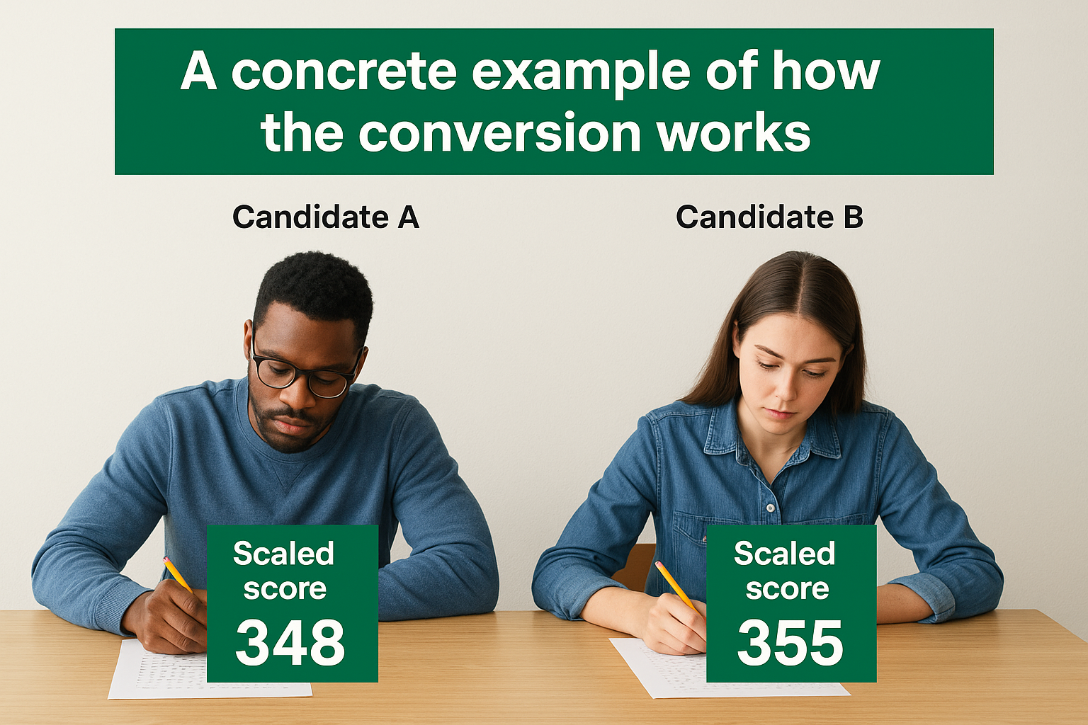 A concrete example of how the conversion works