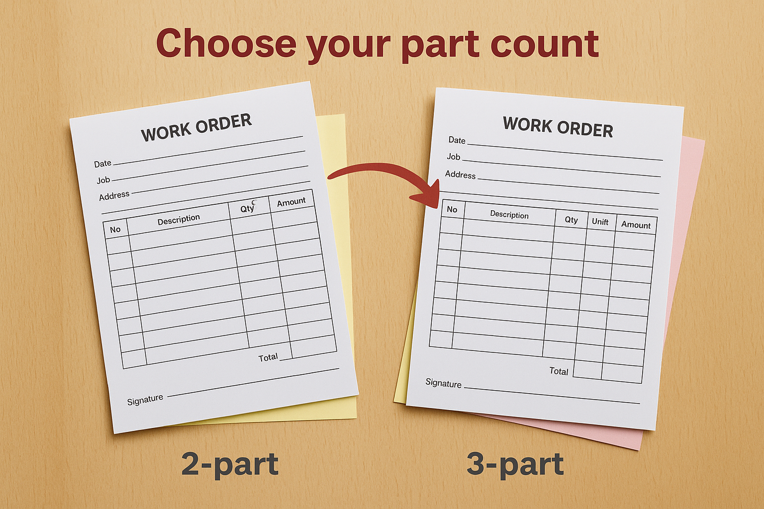 Choose your part count