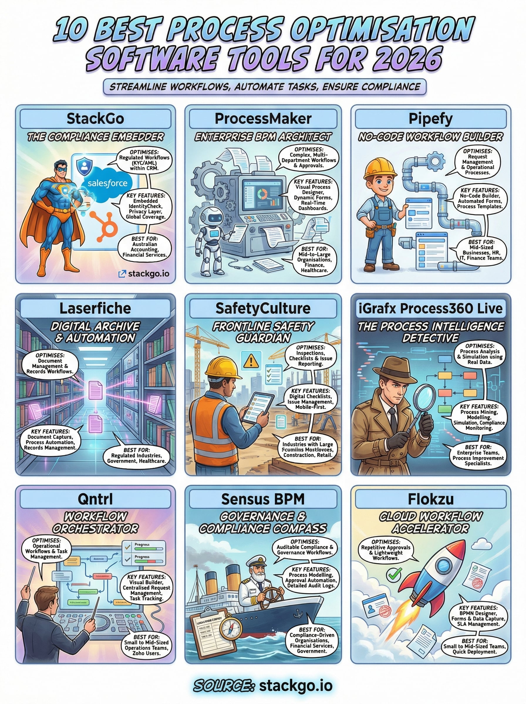 10 Best Process Optimisation Software Tools for 2026 - StackGo