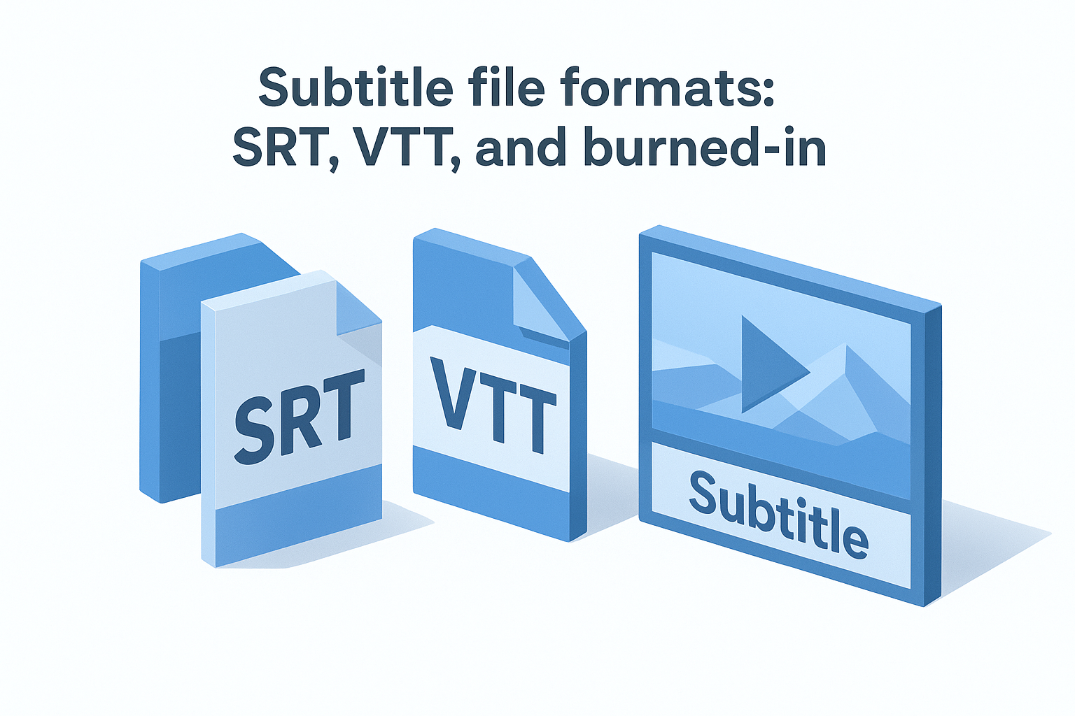 Subtitle file formats: SRT, VTT, and burned-in