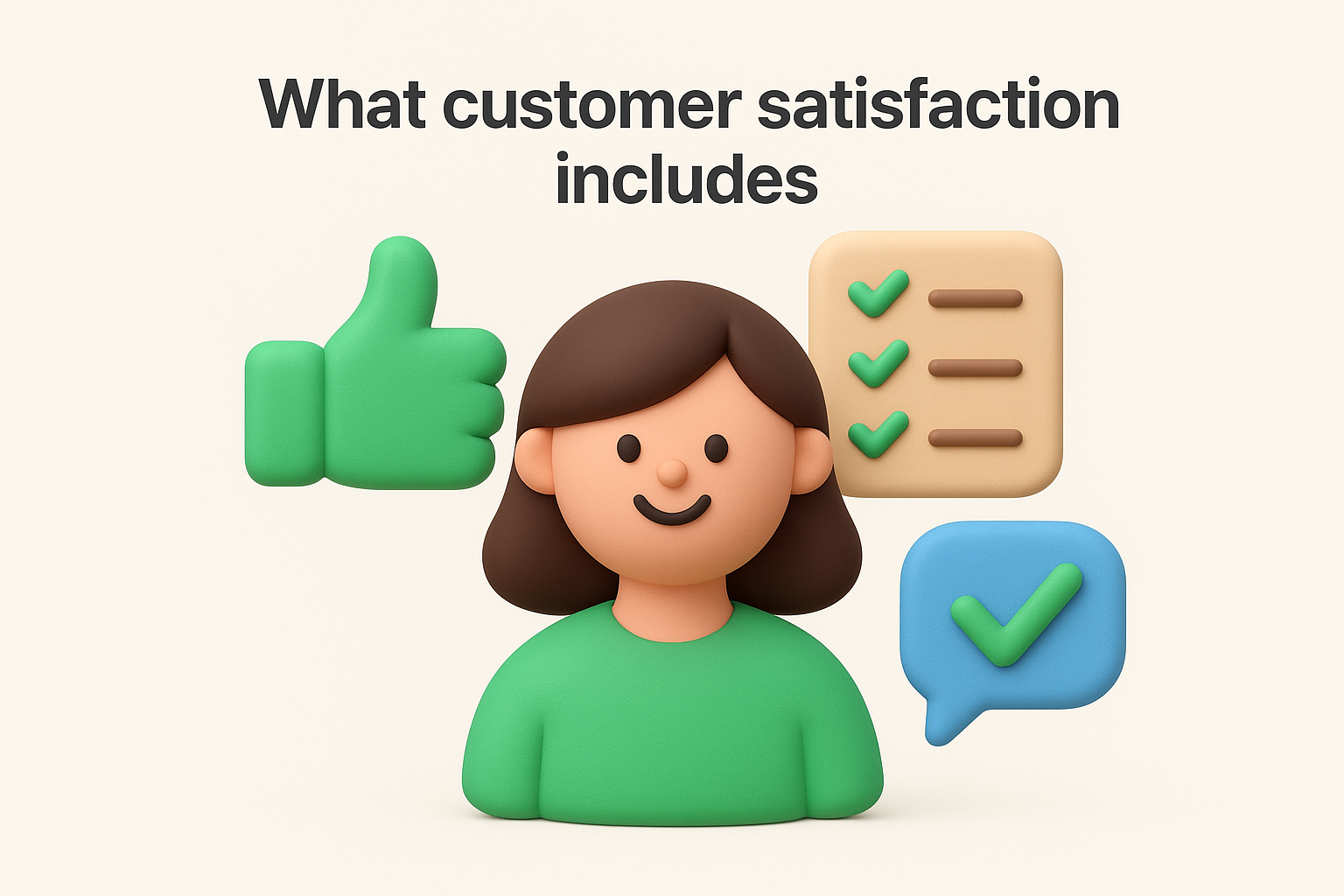 What customer satisfaction includes