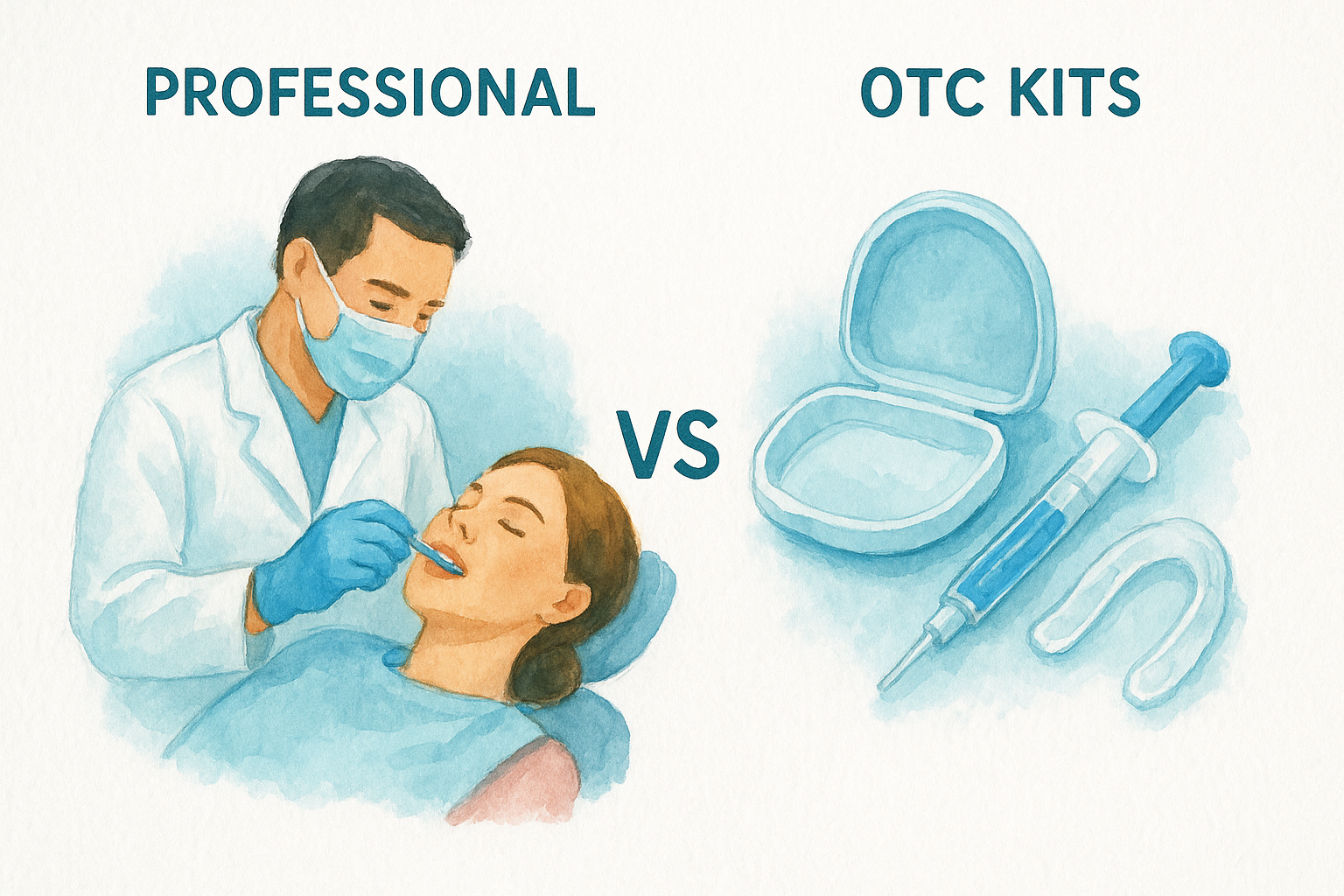 Professional whitening vs OTC kits: how to choose