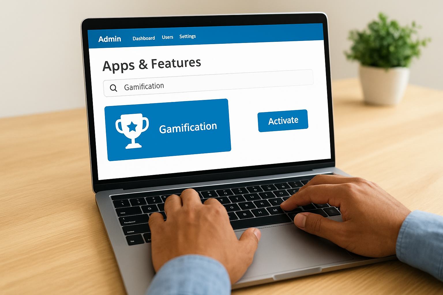 Find and enable the Gamification app