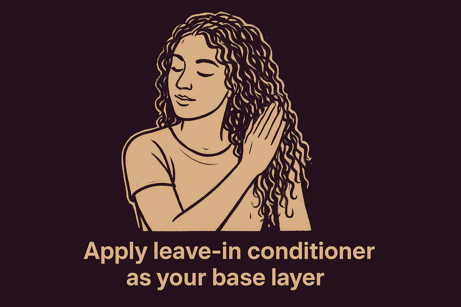 Apply leave-in conditioner as your base layer