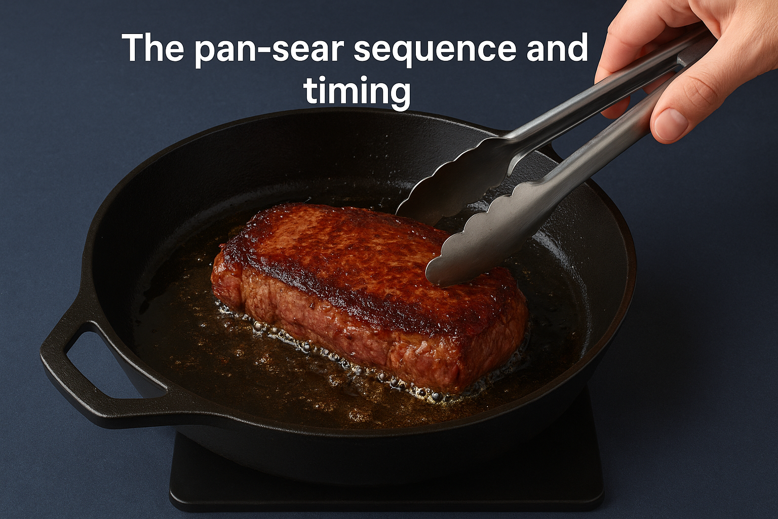 The pan-sear sequence and timing