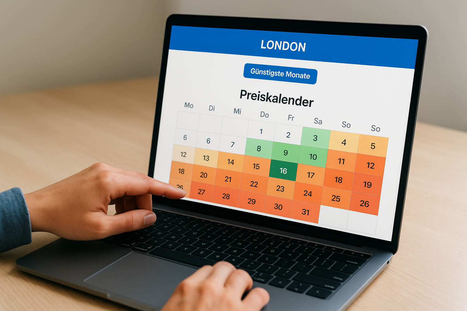 Den Preiskalender gezielt lesen