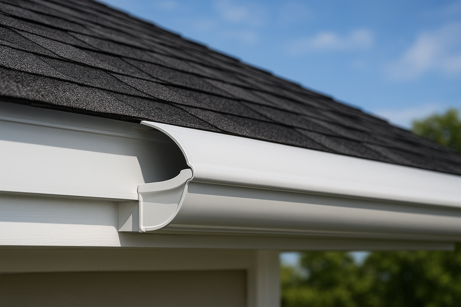 One-piece gutter and guard design