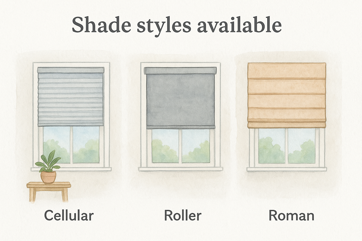 Shade styles available