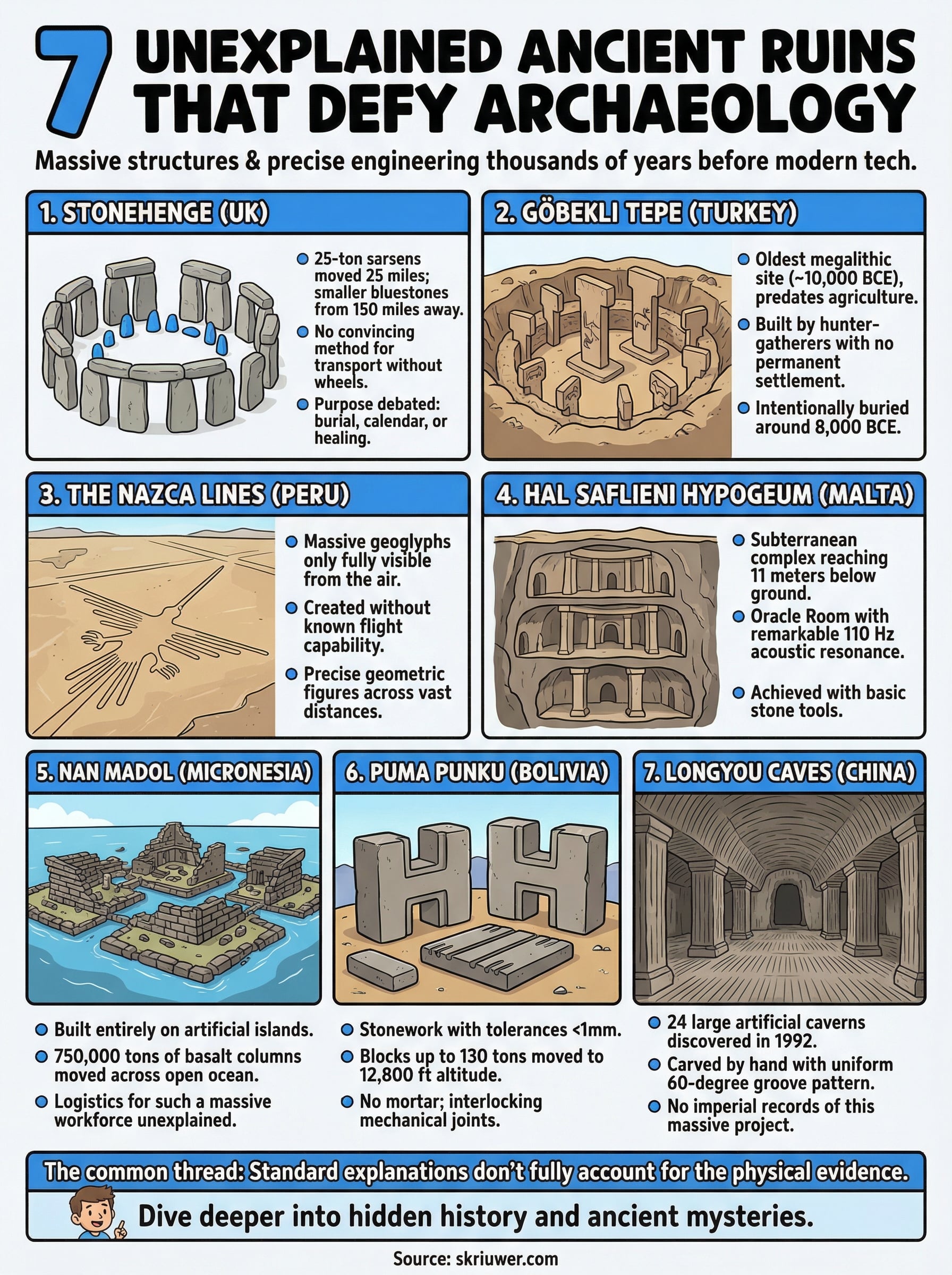 unexplained ancient ruins infographic