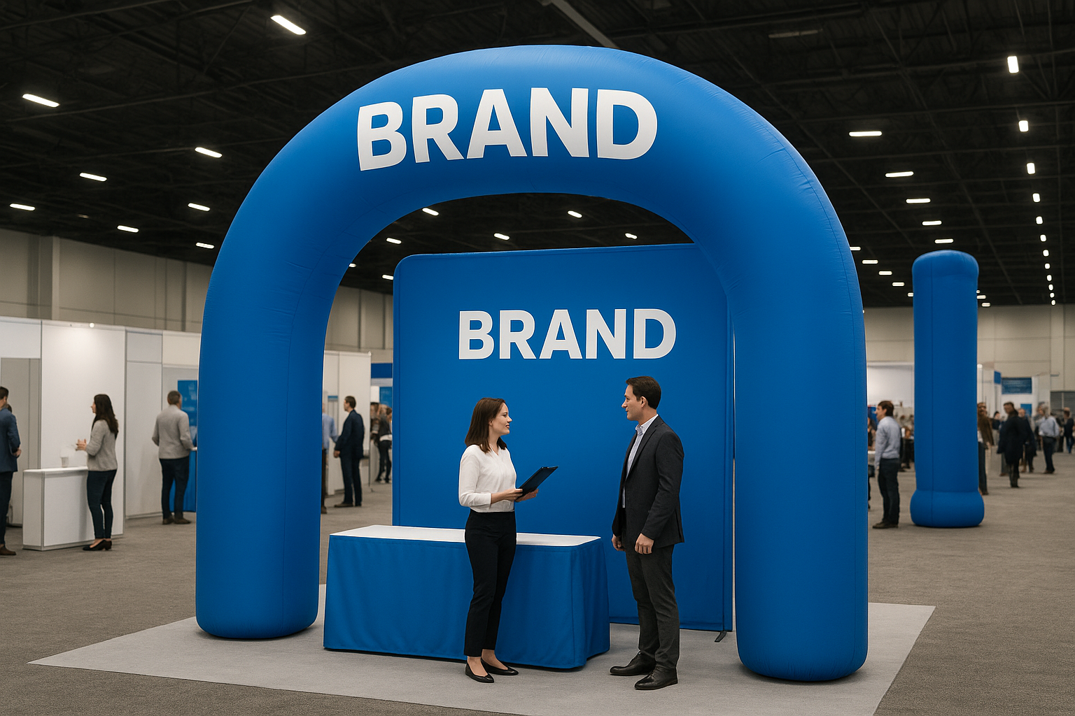 1. Branded inflatable booth landmark