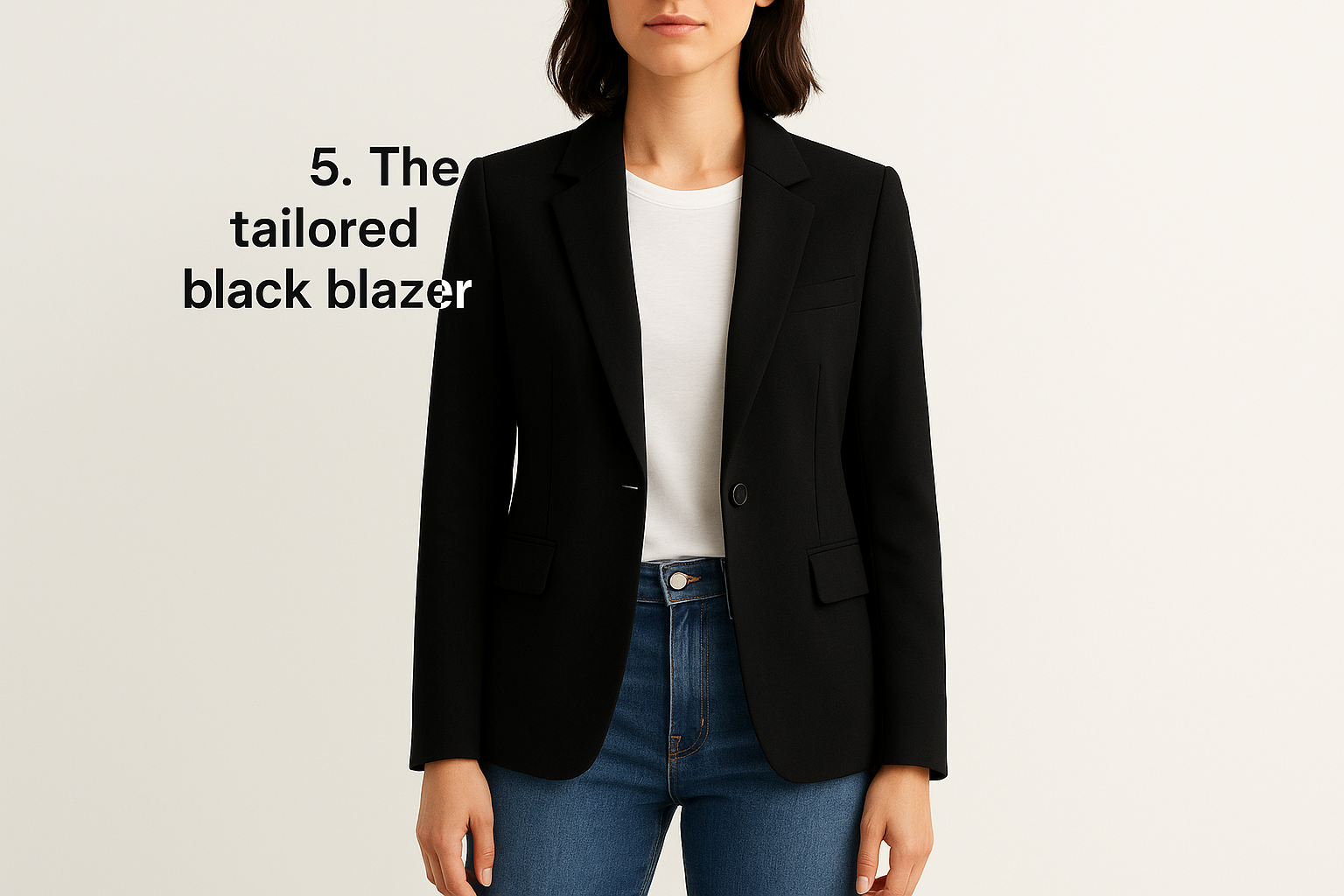 5. The tailored black blazer