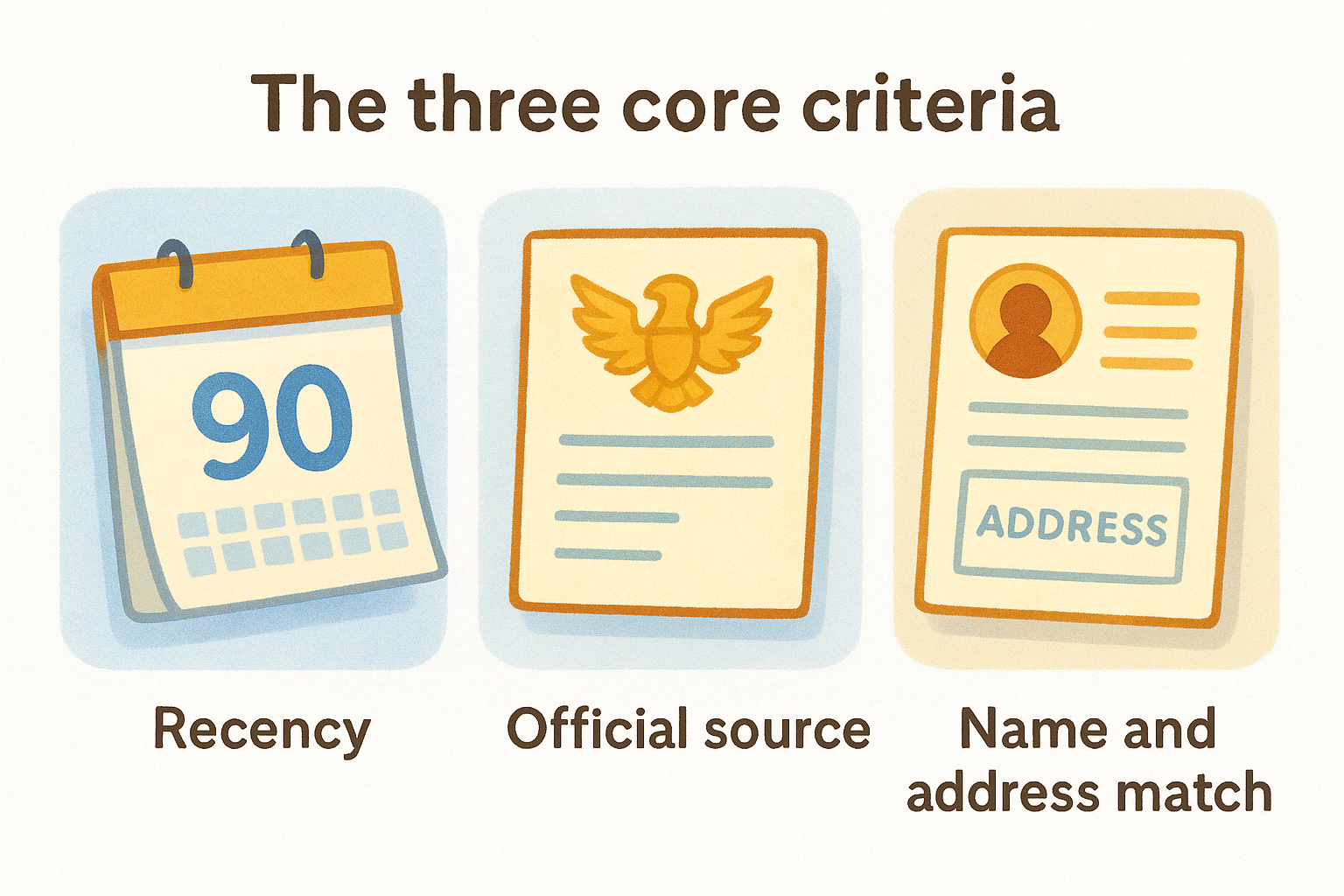 The three core criteria