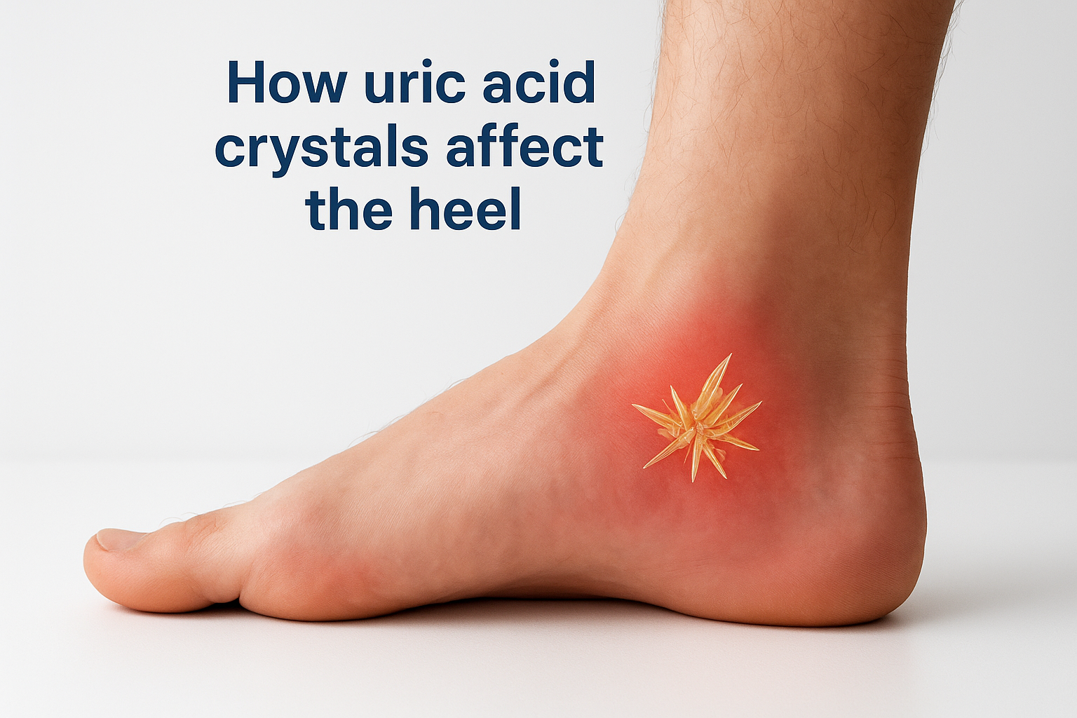 How uric acid crystals affect the heel