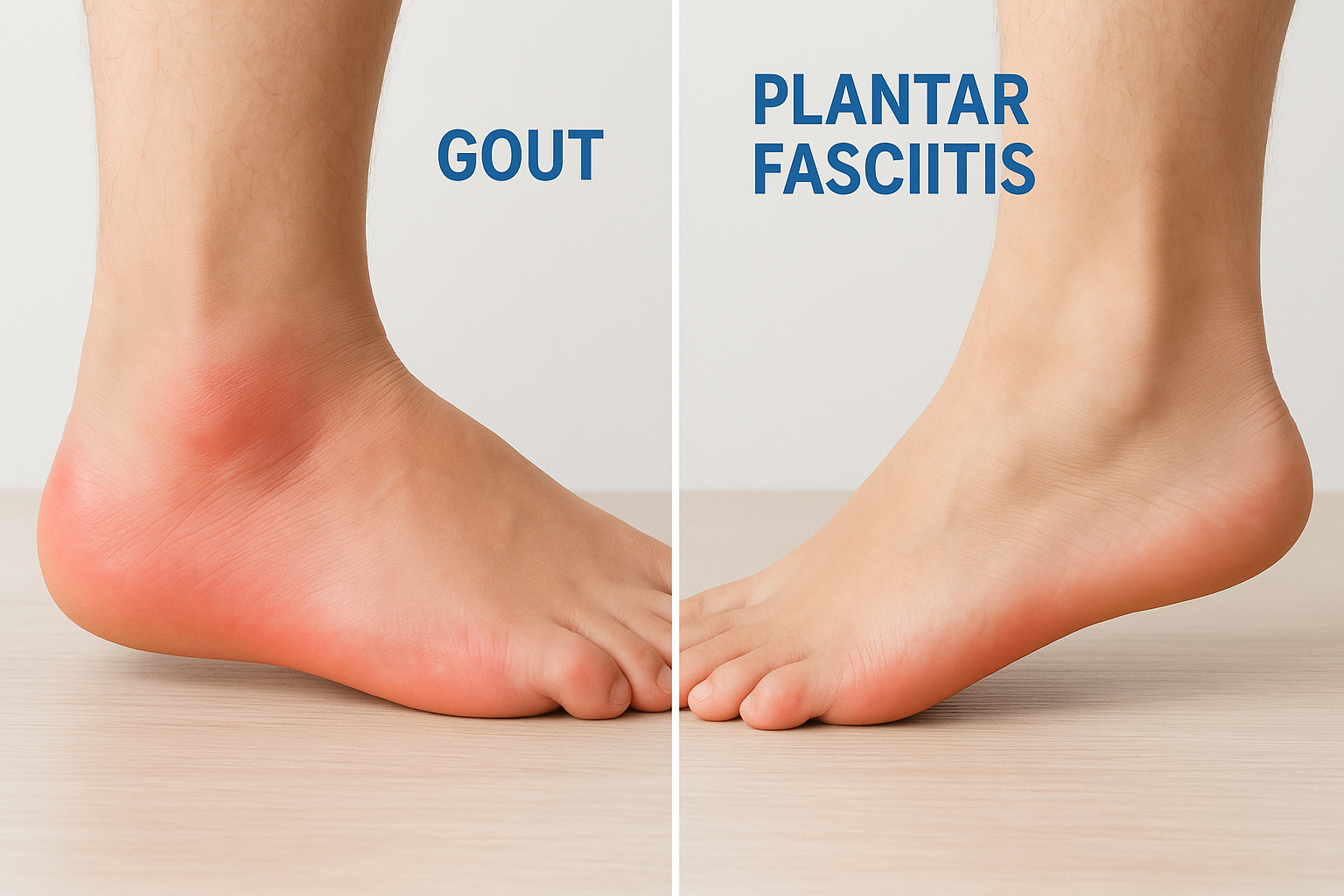 How gout differs from plantar fasciitis