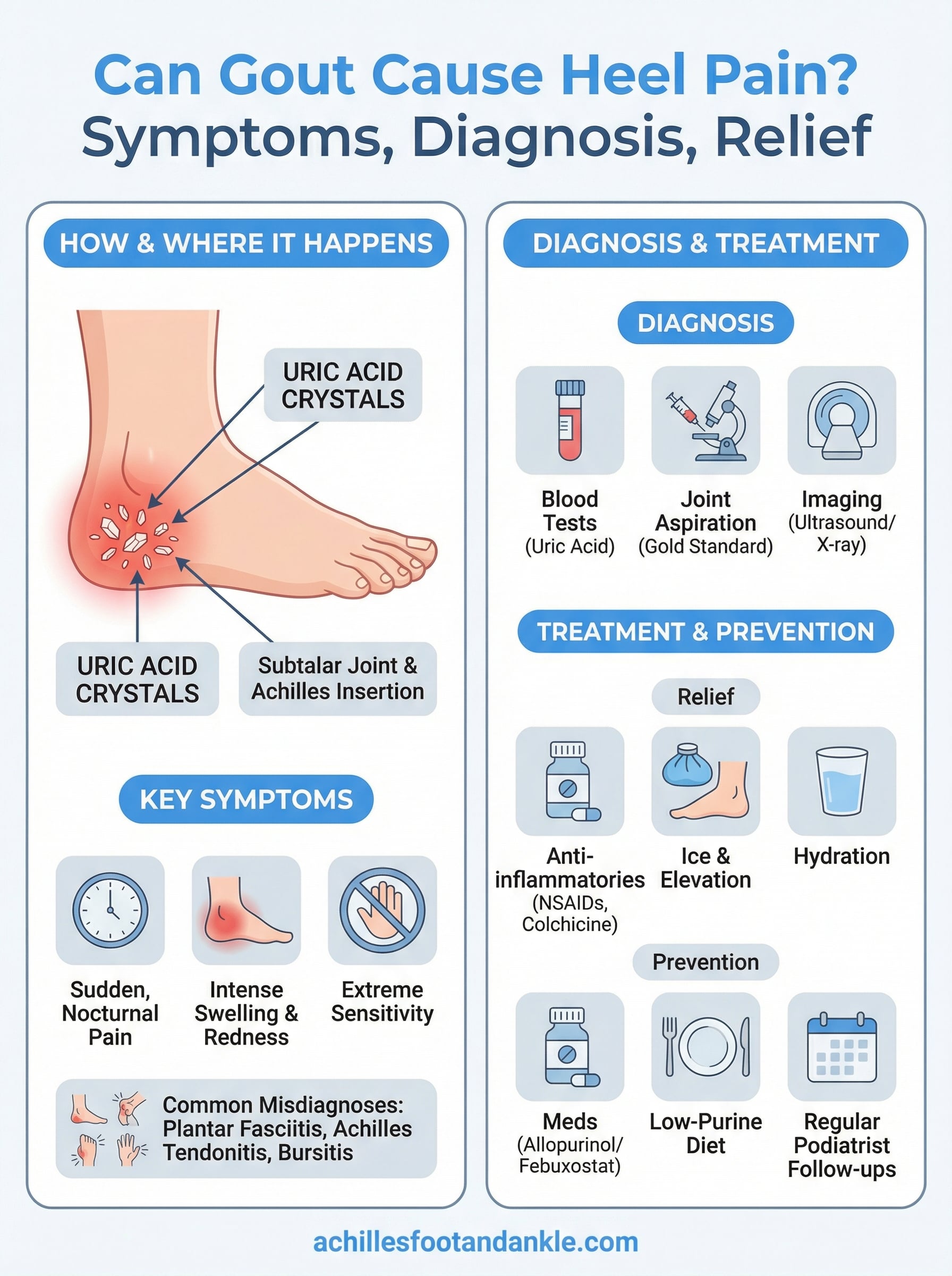 can gout cause heel pain infographic