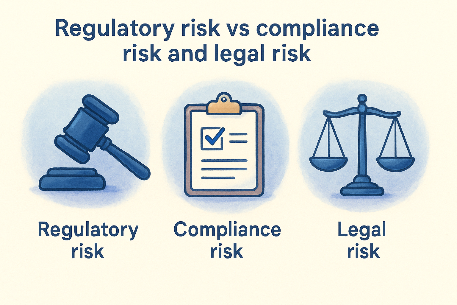 Regulatory risk vs compliance risk and legal risk