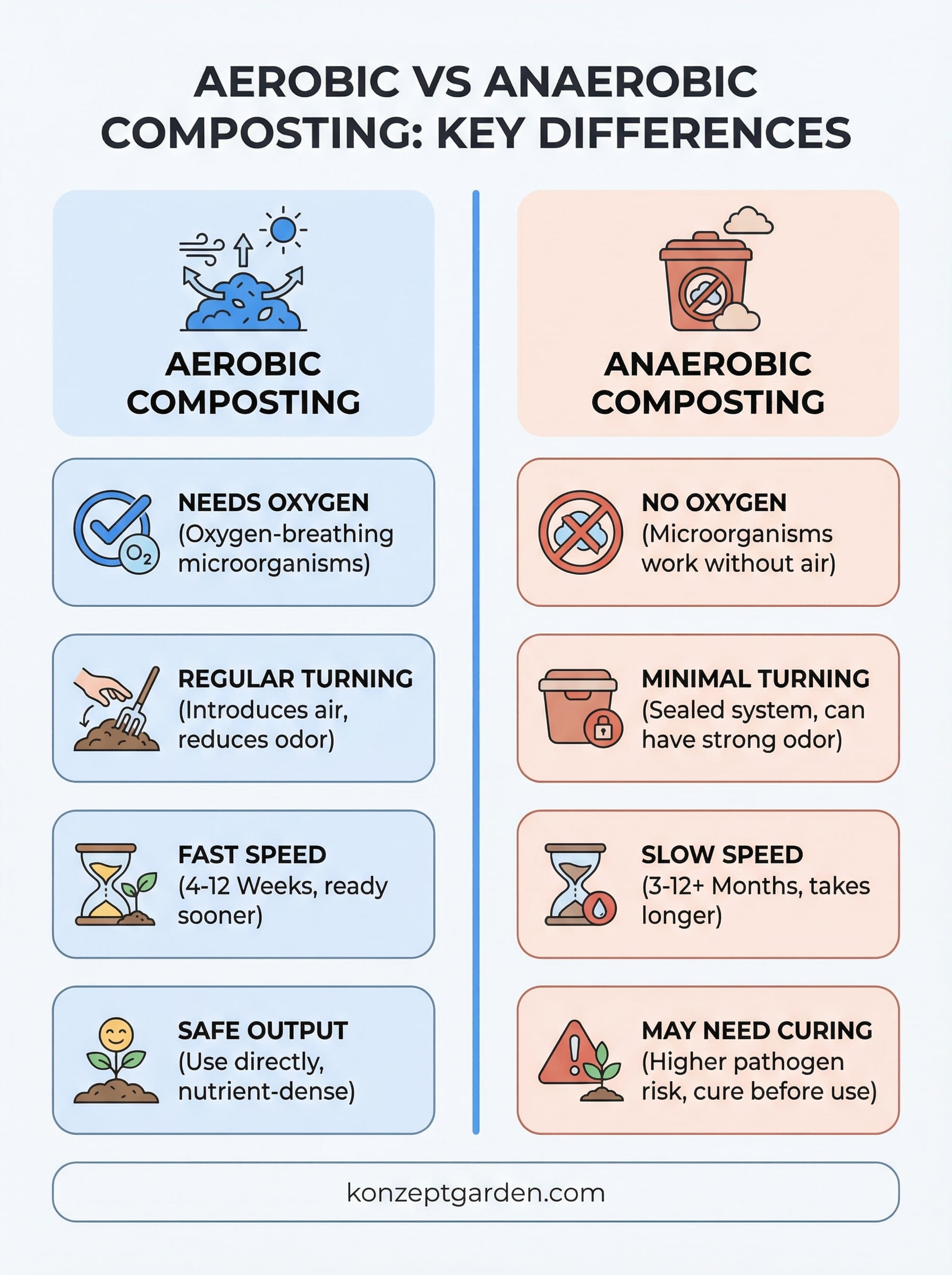aerobic vs anaerobic composting infographic