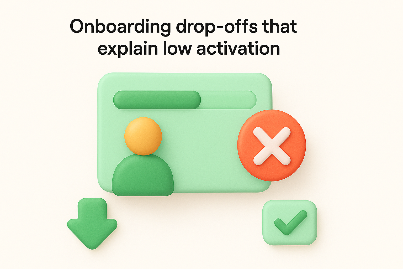 2. Onboarding drop-offs that explain low activation