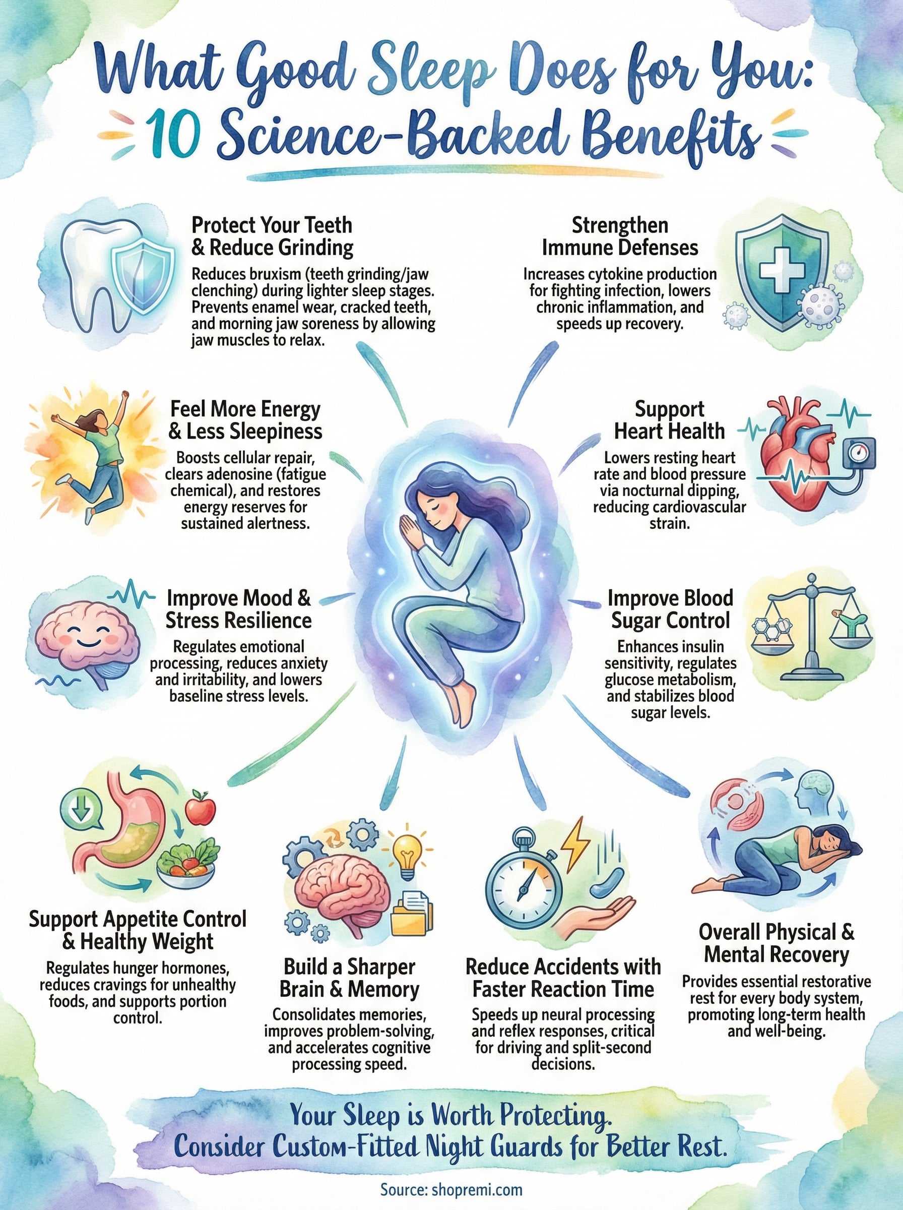 what good sleep does for you infographic
