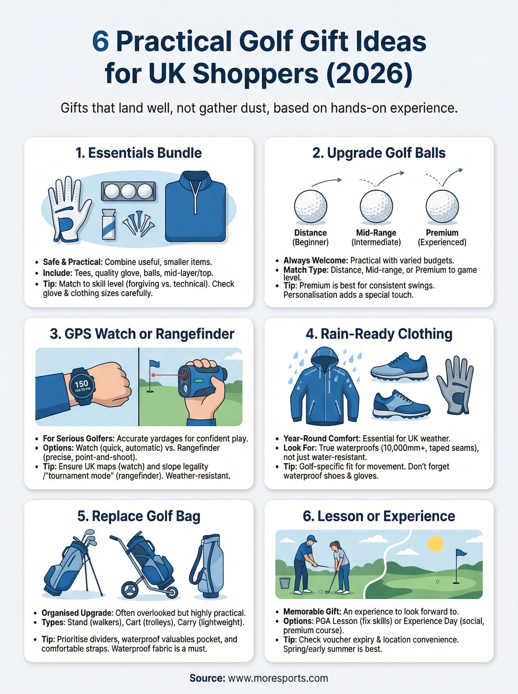 golf gift ideas uk infographic