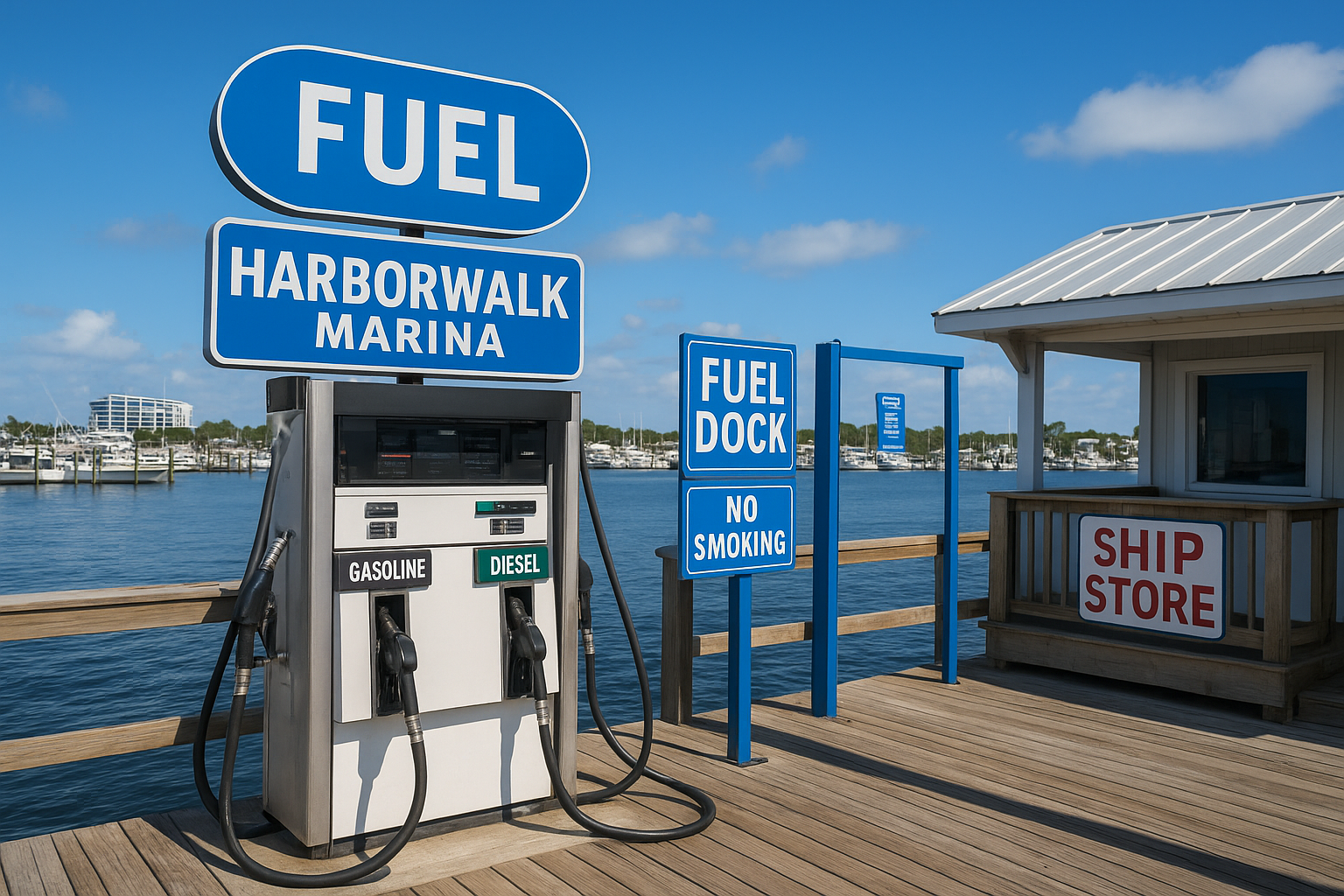 Fueling up at the dock