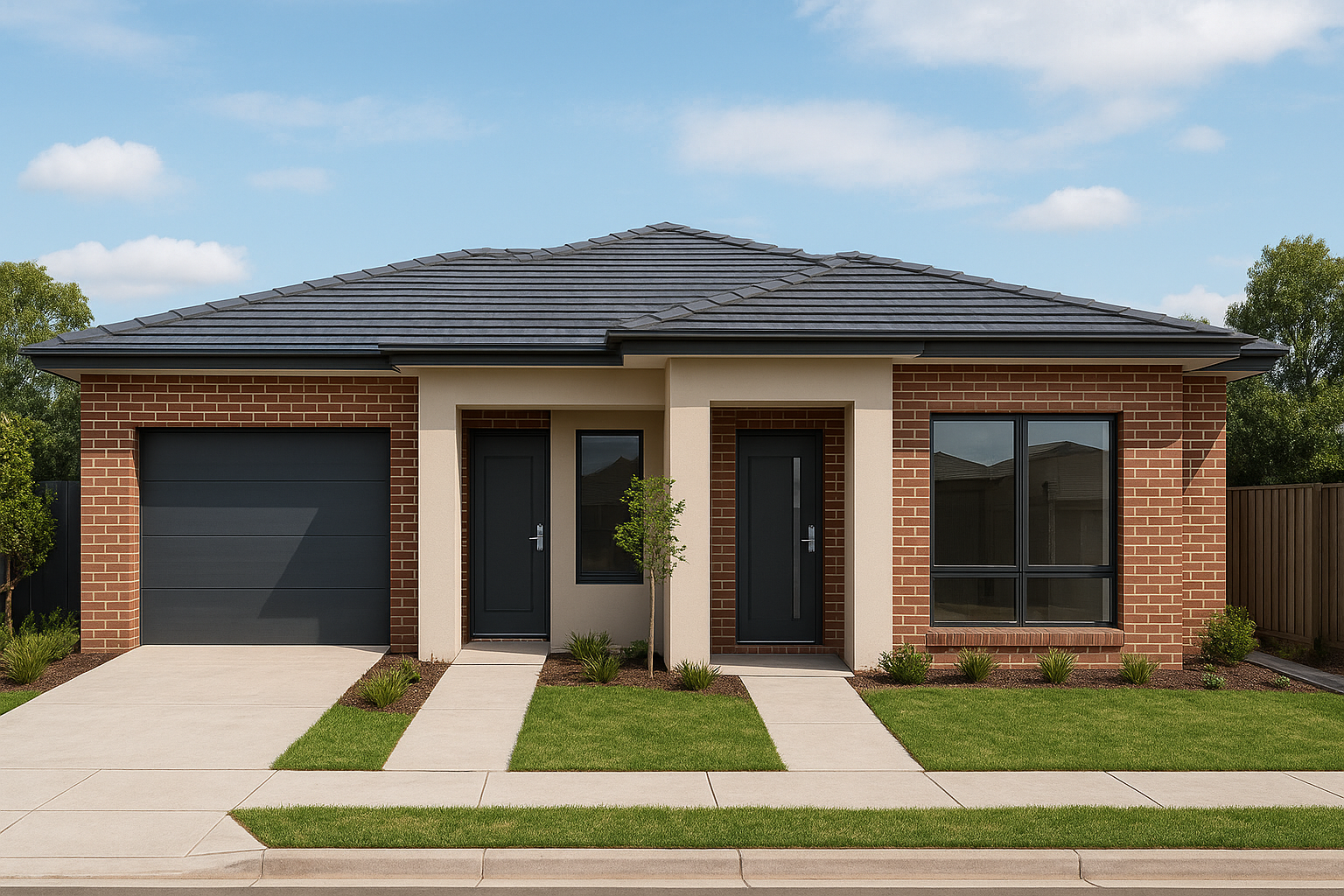 1. Transformer Homes side-by-side duplex plan