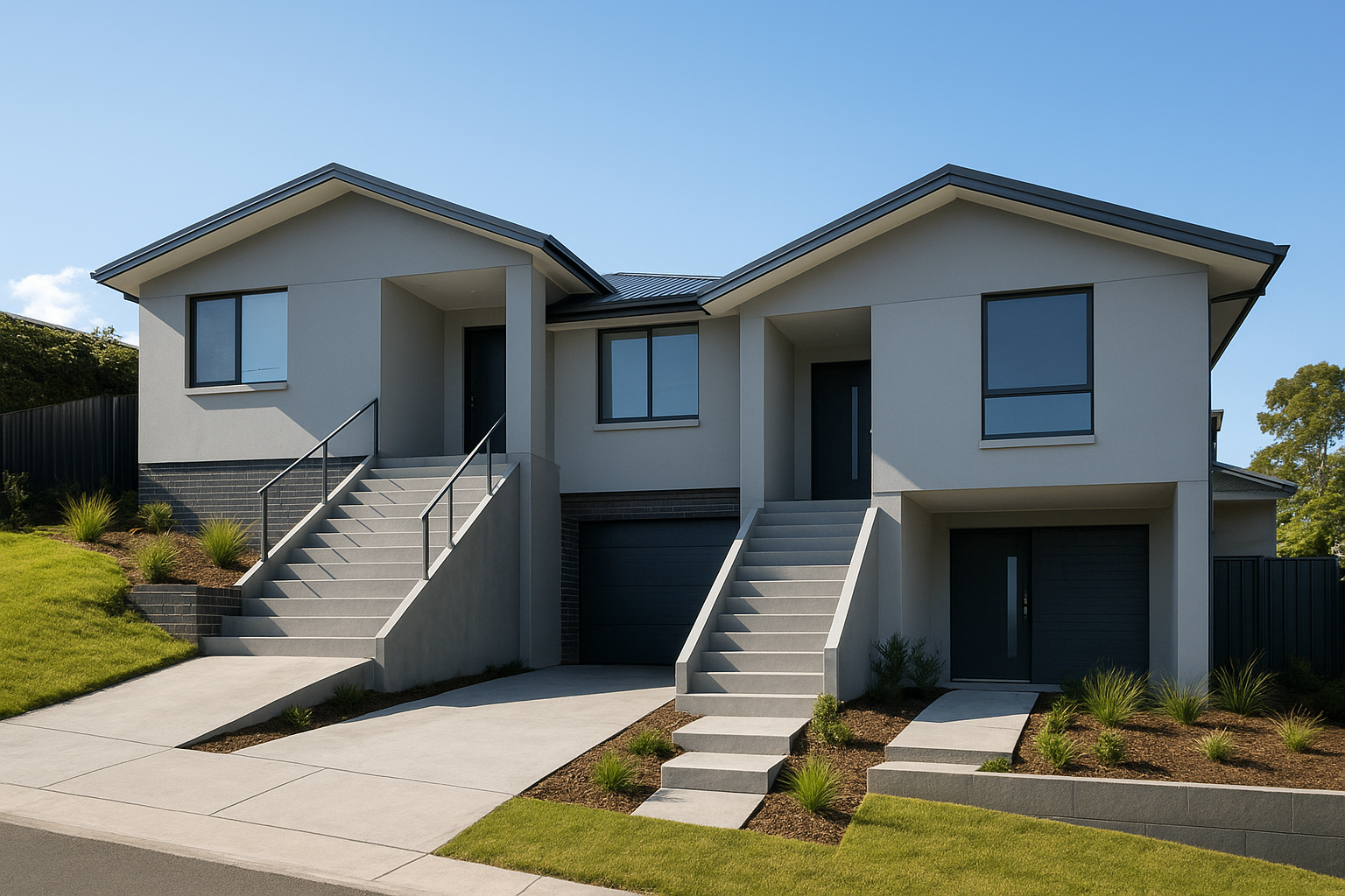 5. Split-level dual occupancy plan for sloping blocks