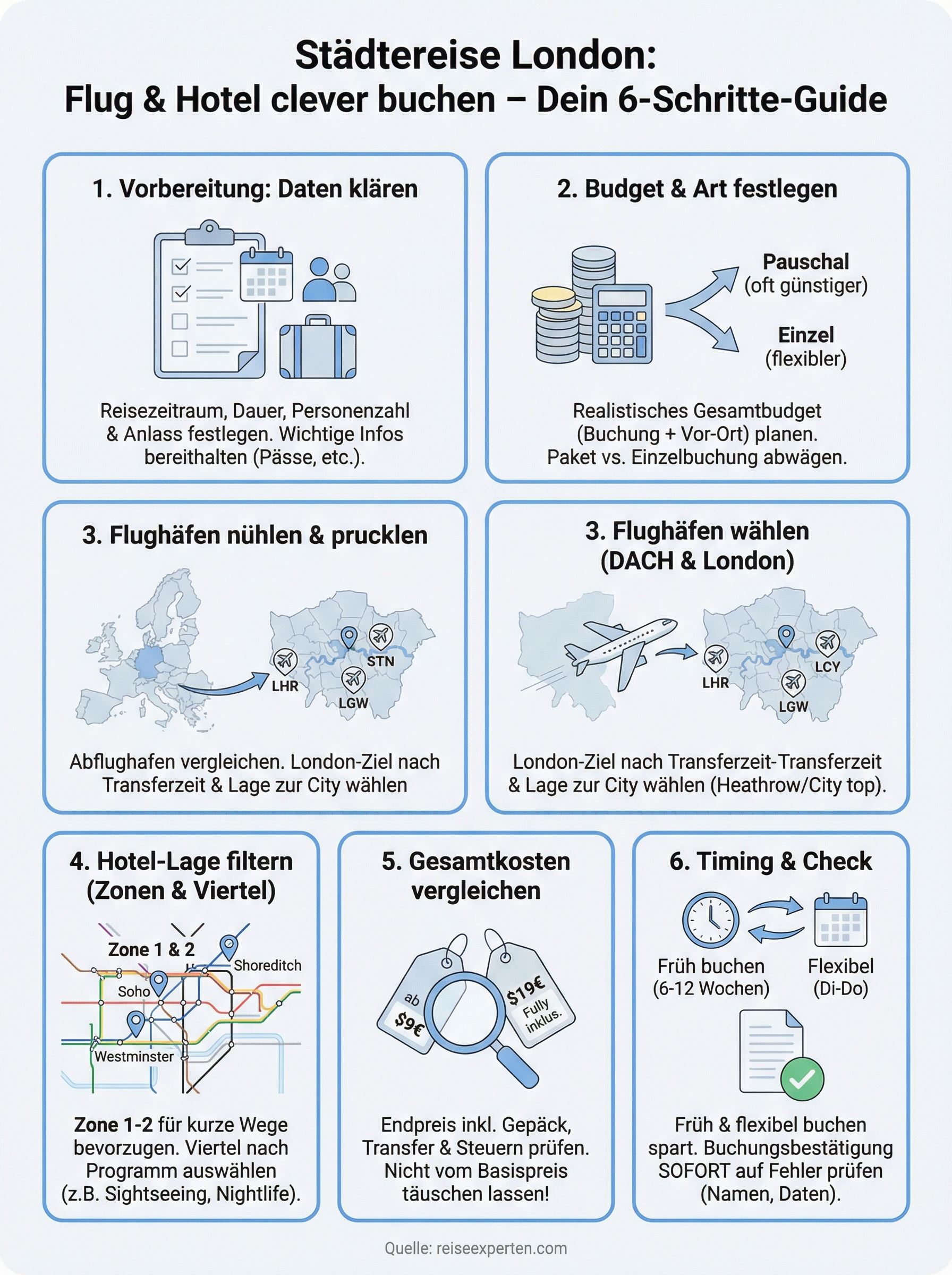 städtereise london buchen infographic