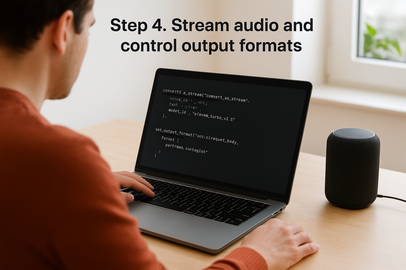 Step 4. Stream audio and control output formats