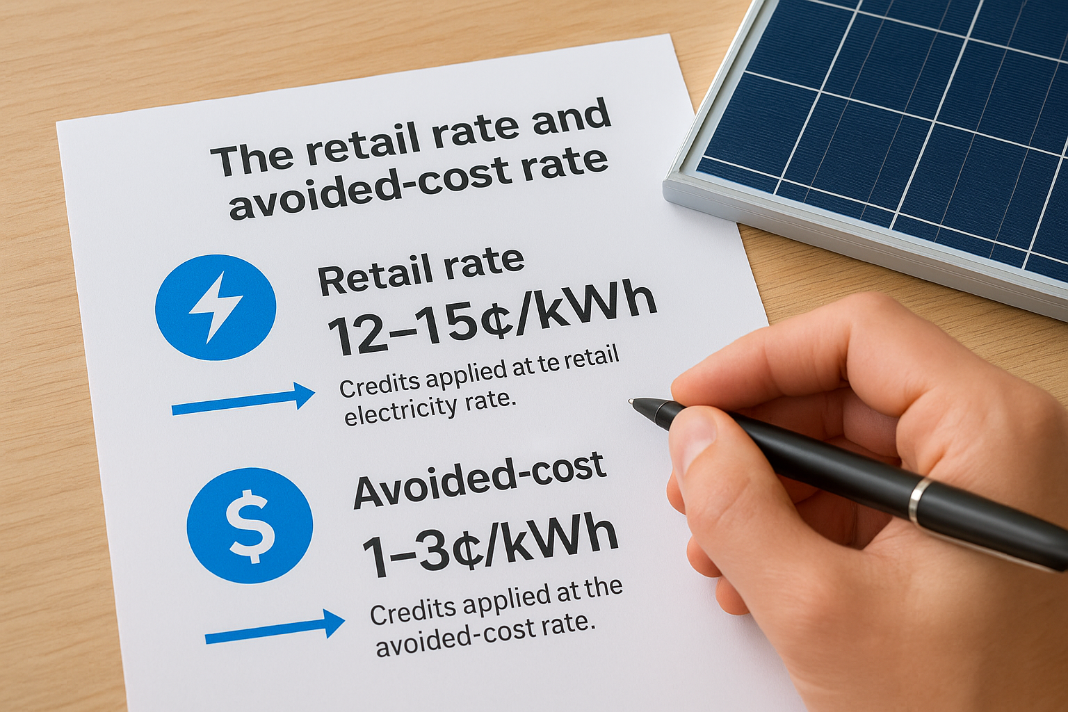 The retail rate and avoided-cost rate