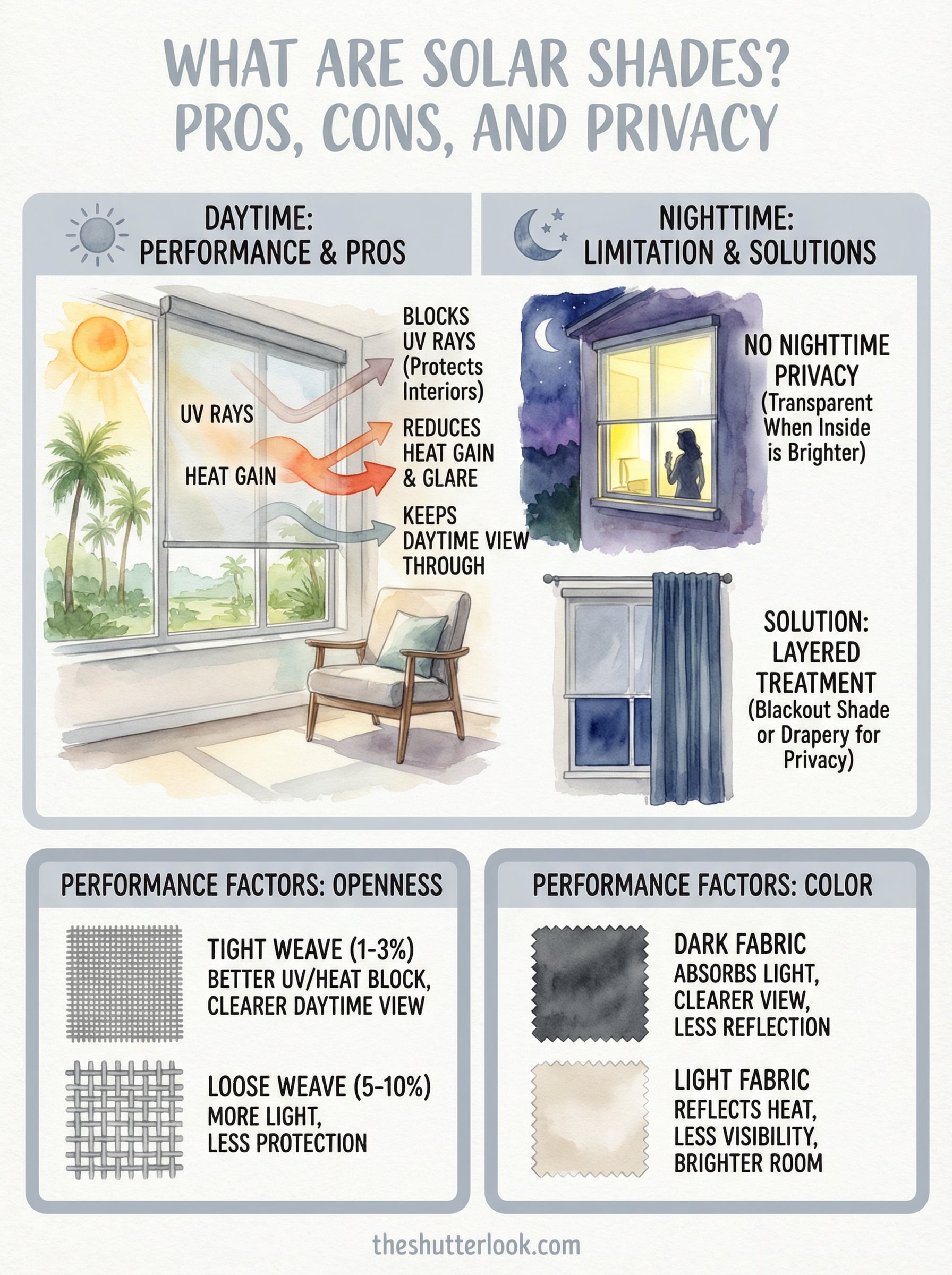 what are solar shades infographic
