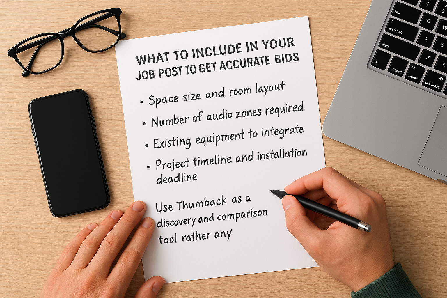 What to include in your job post to get accurate bids