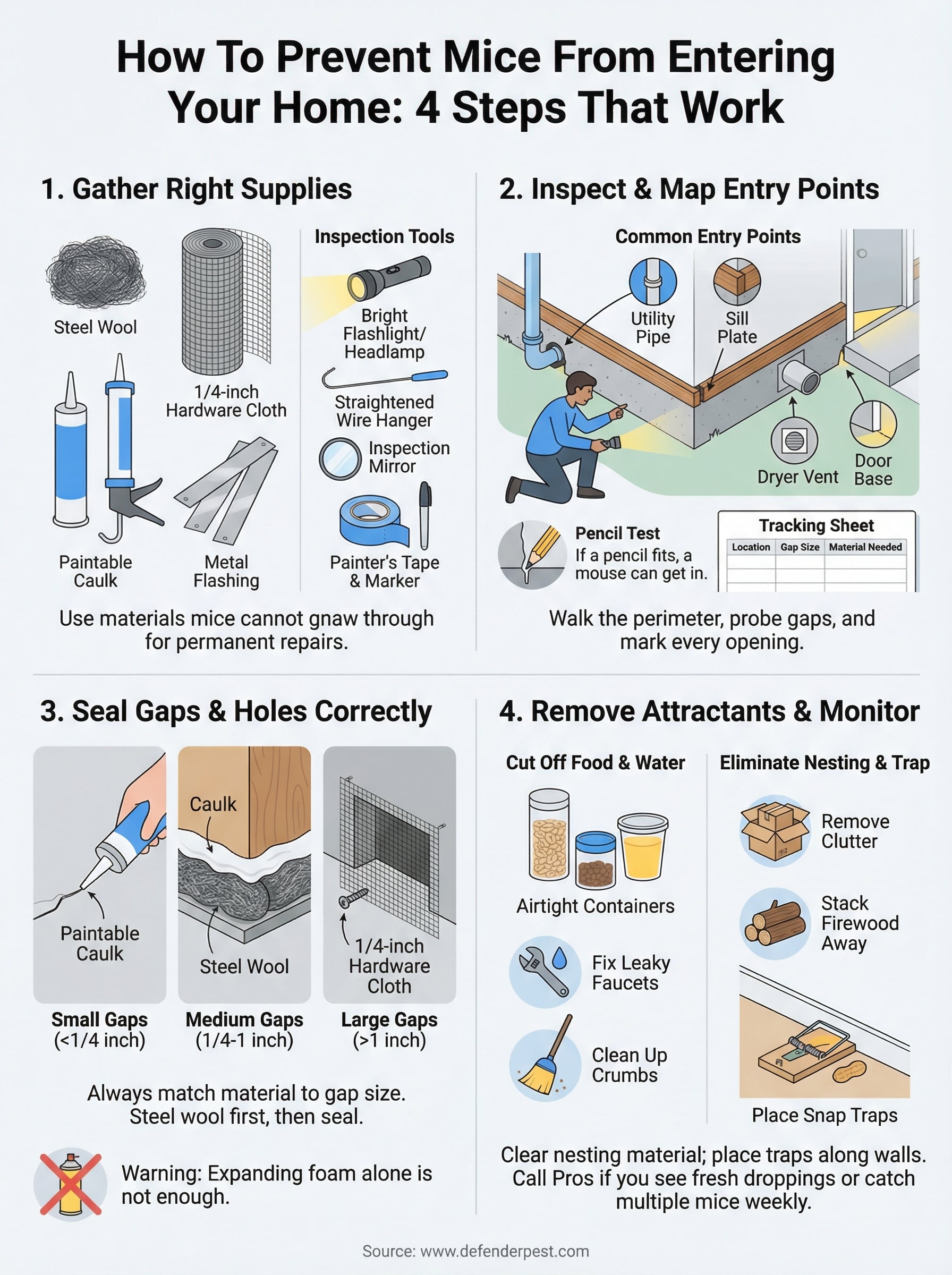 how to prevent mice from entering, your home: 4 steps that work.