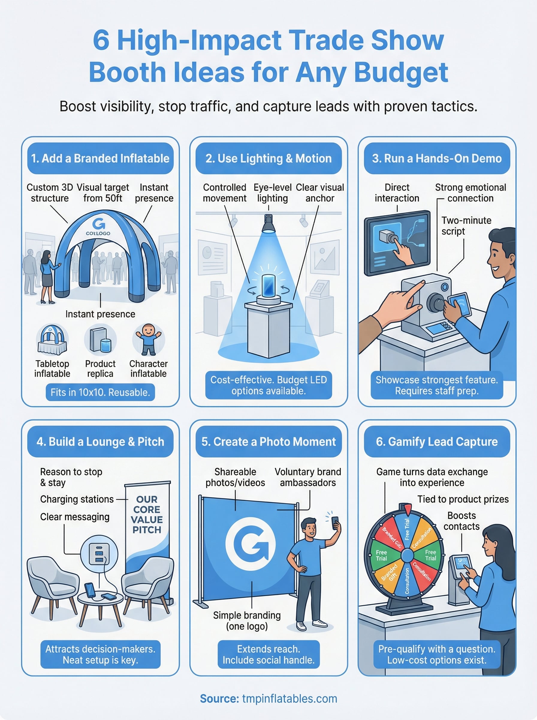 trade show booth ideas infographic