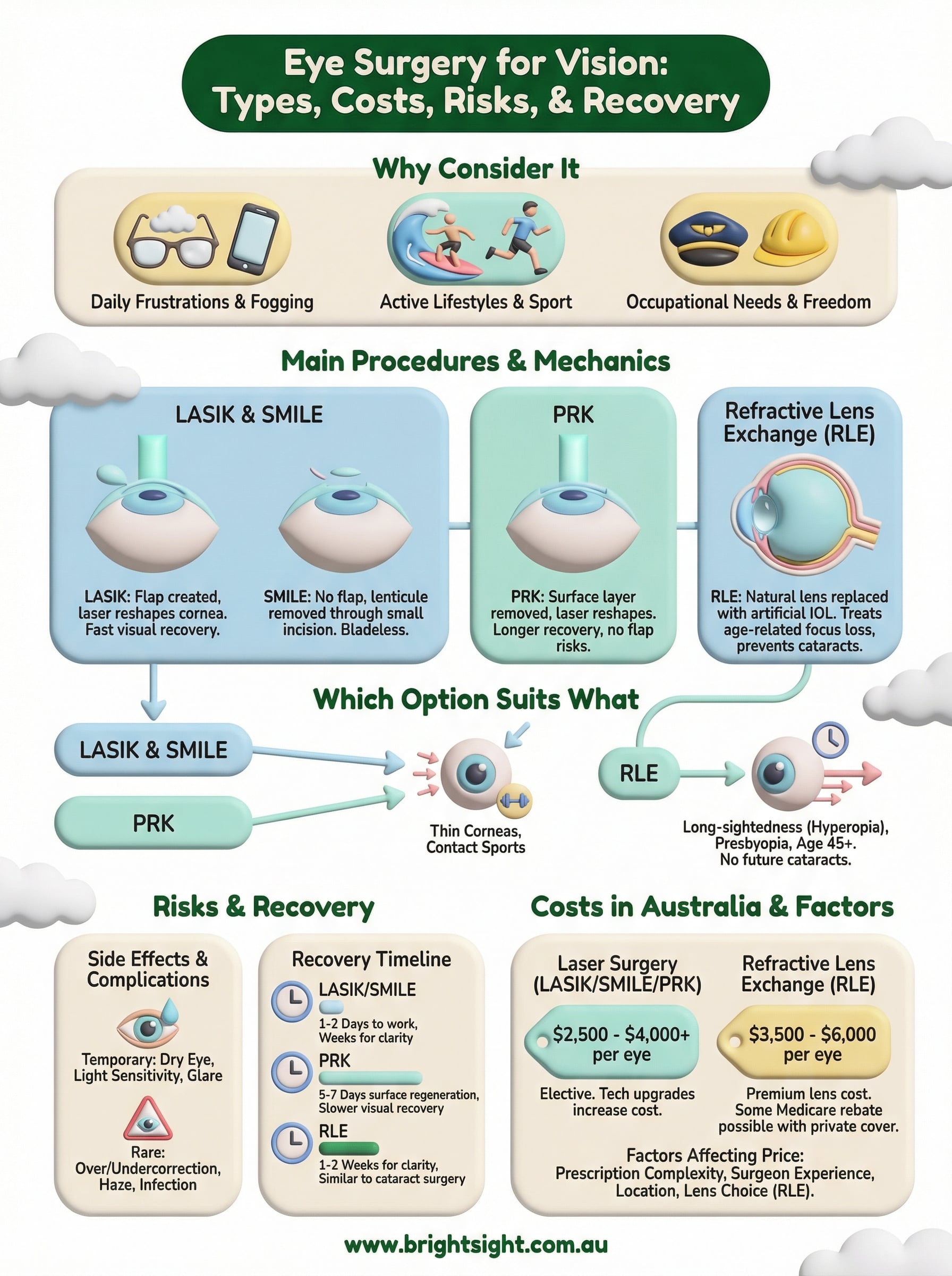 eye surgery for vision infographic