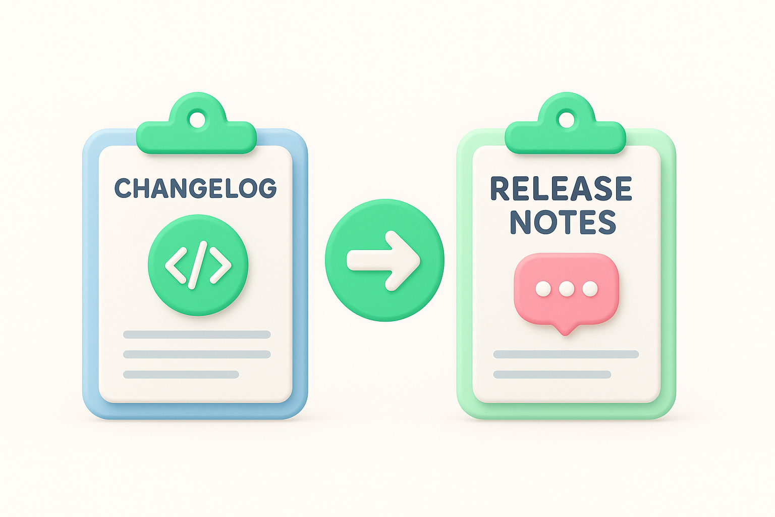 How changelogs differ from release notes