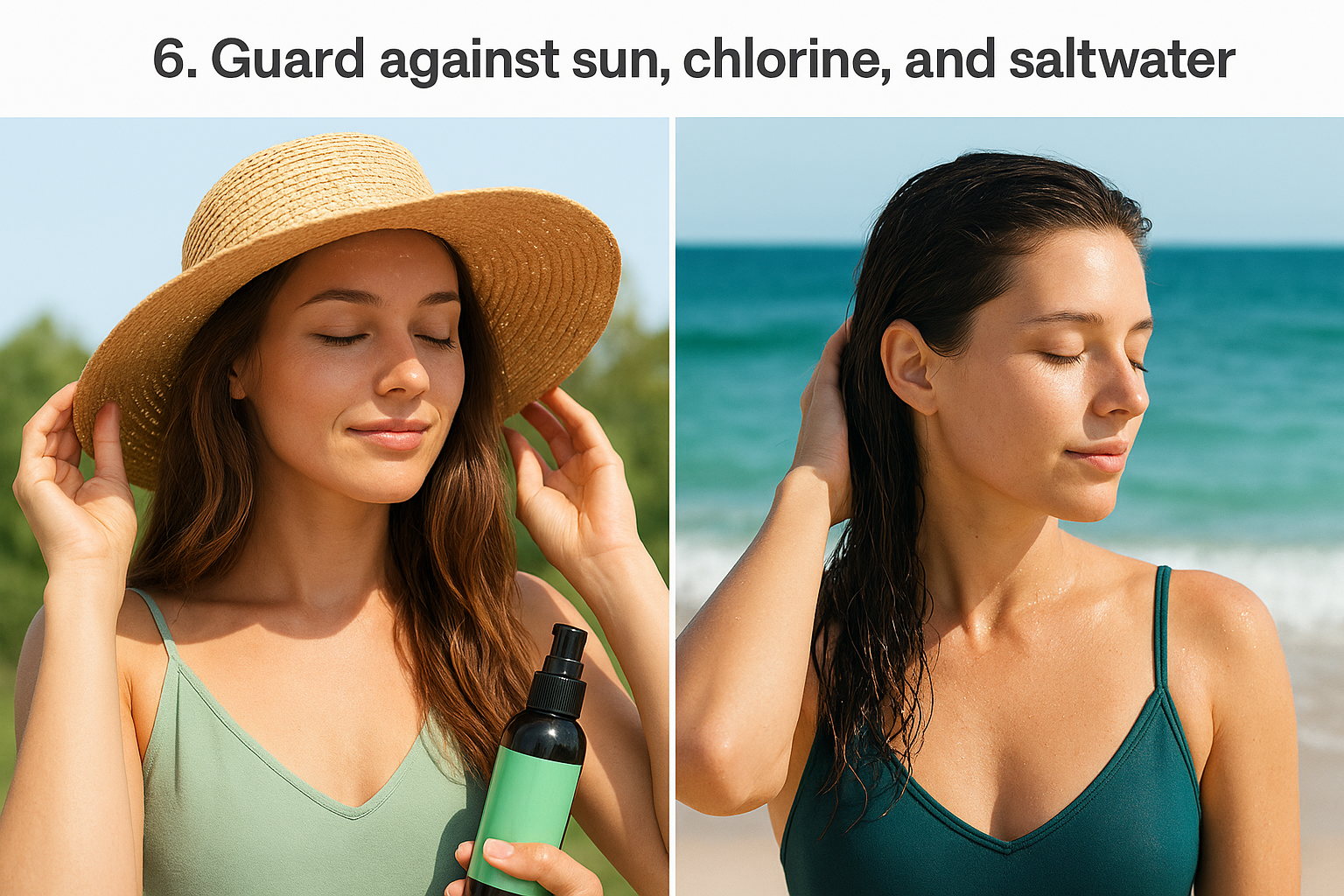 6. Guard against sun, chlorine, and saltwater