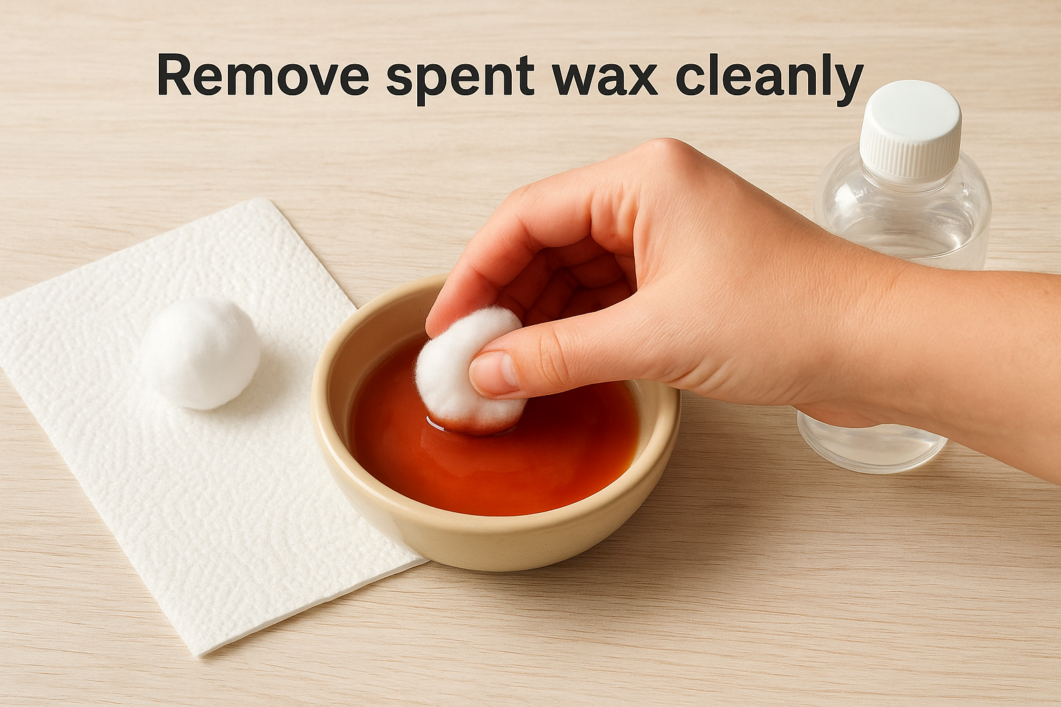 Remove spent wax cleanly