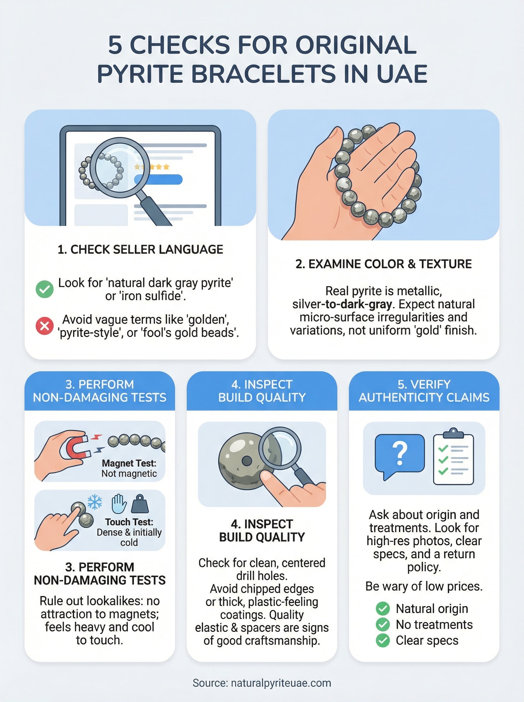 original pyrite bracelet uae infographic