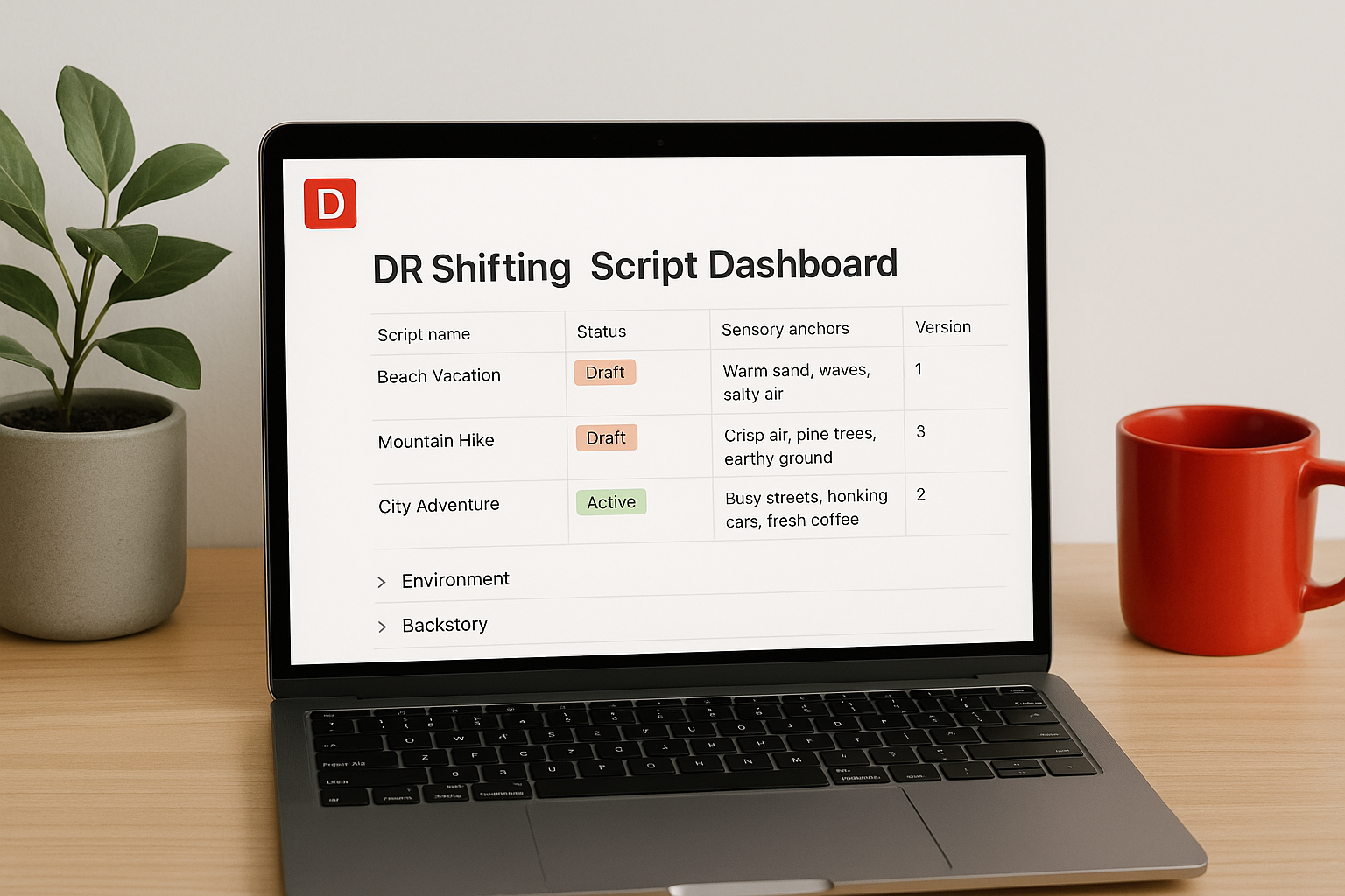2. DR Shifting Script Dashboard