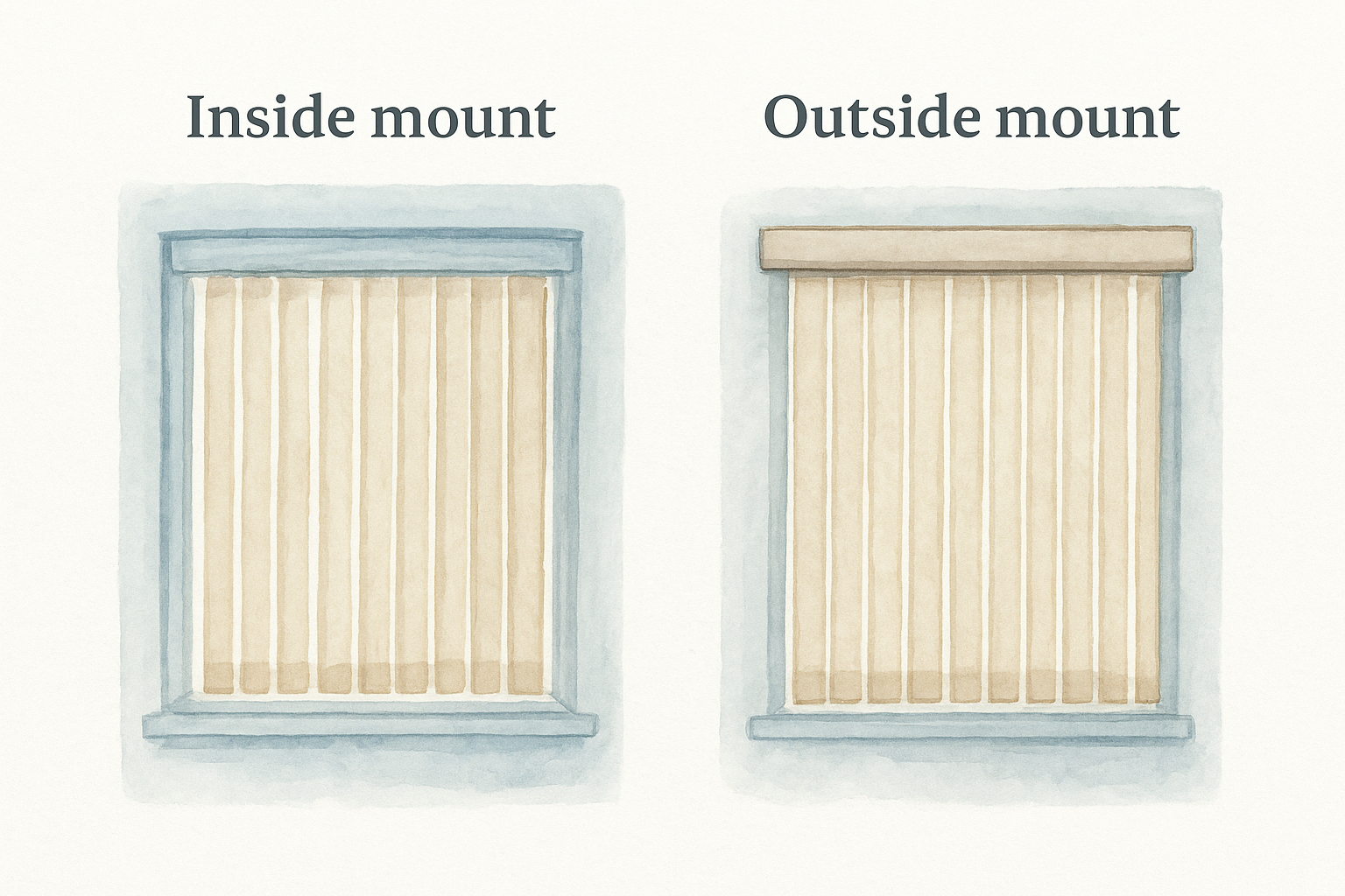 Inside mount vs. outside mount