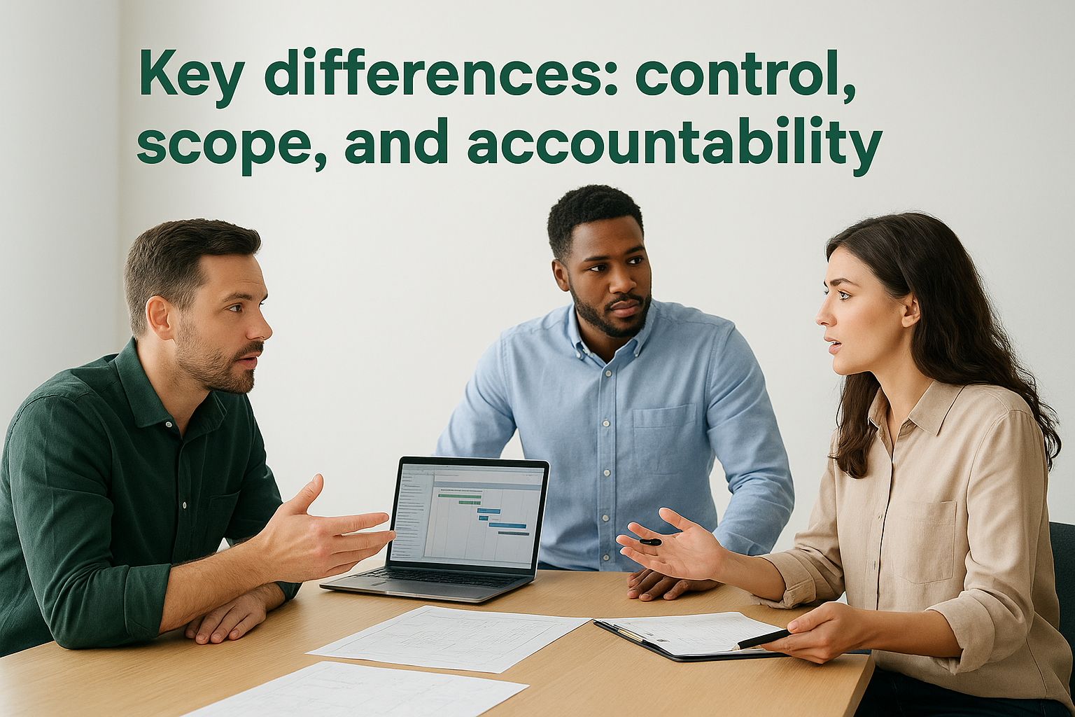 Key differences: control, scope, and accountability