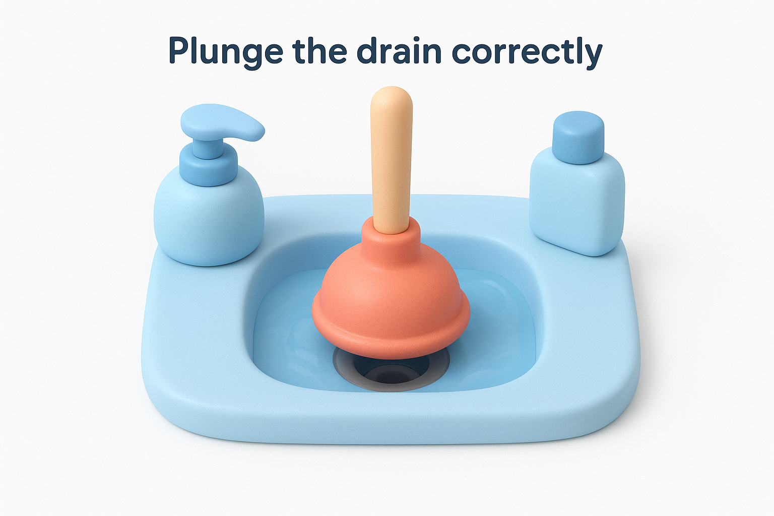 Plunge the drain correctly